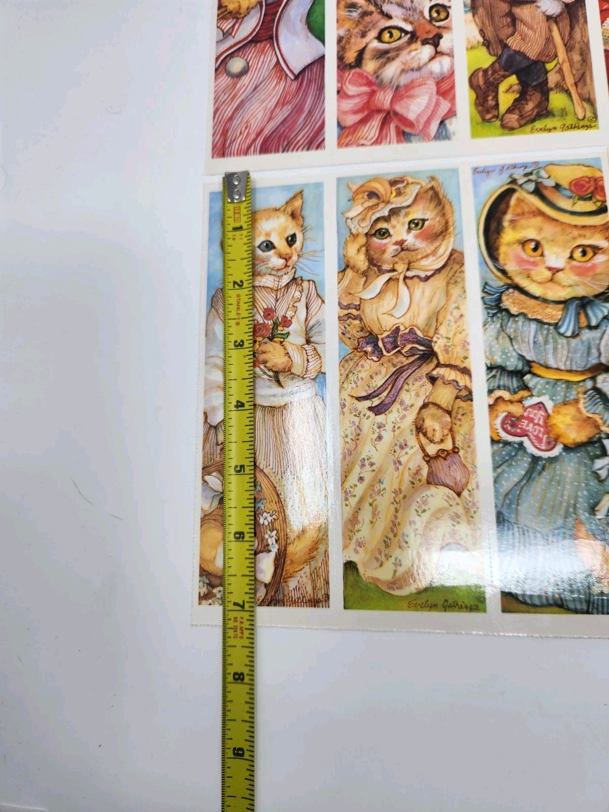 Cat and Kitten Perforated Bookmarks Pages Evelyn Gathings Dover Victorian