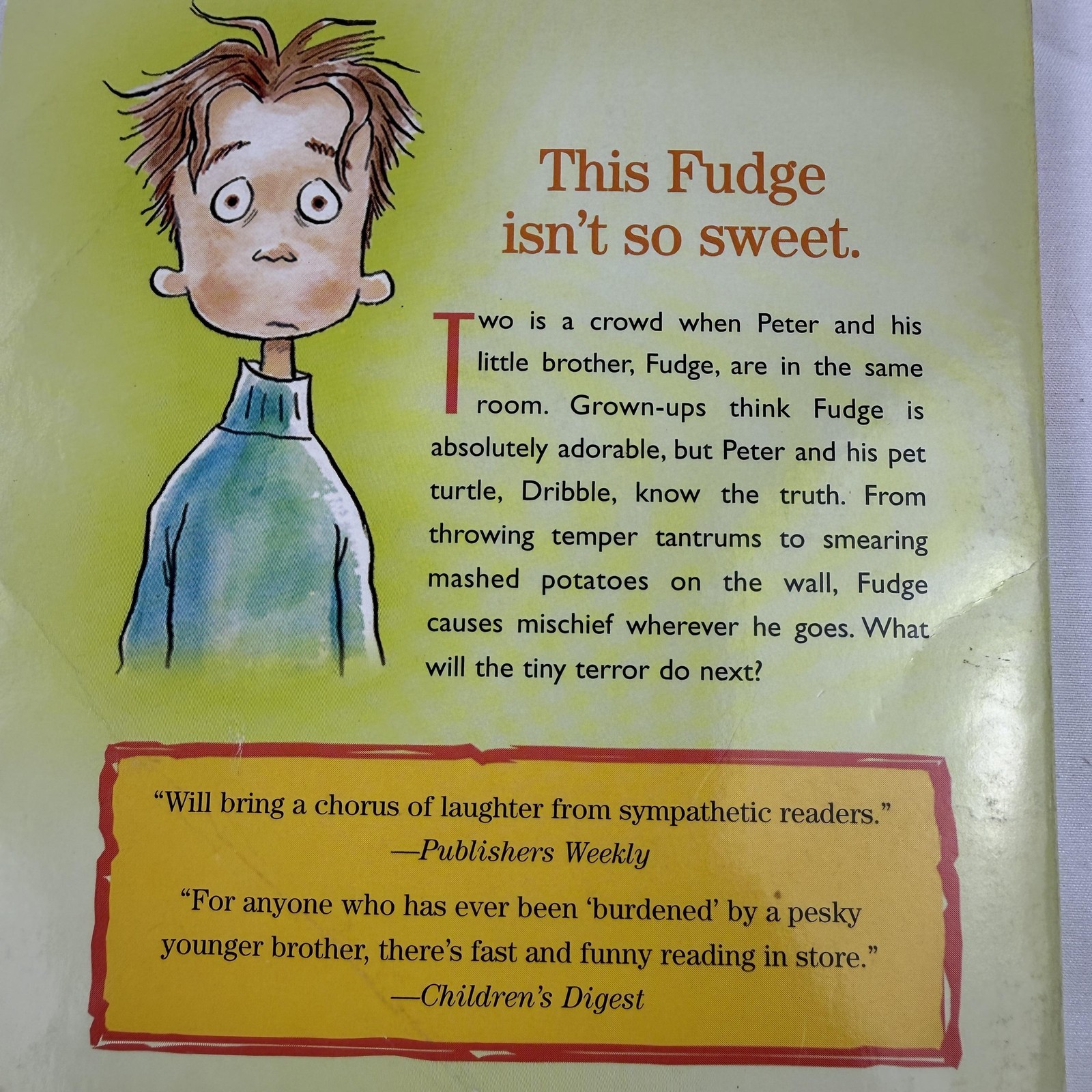 Tales Of A Fourth Grade Nothing Judy Blume Scholastic White PB Kids Humor