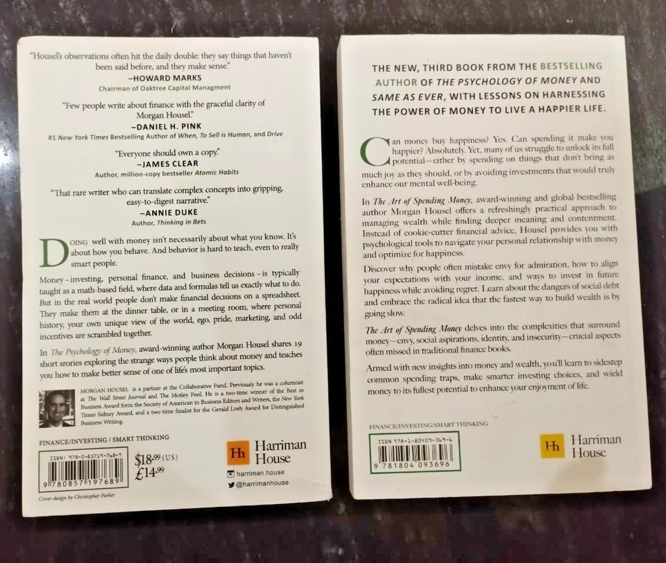2 book set The Art of Spending Money & Psychology of Money Free Ship USA ITEM