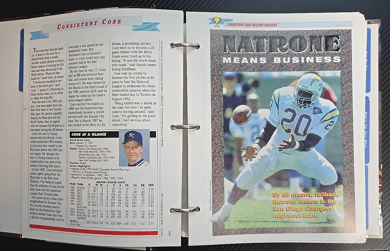 Vintage 1996 „Sports Pages: The Book For Sports Fans“ Collector’s Hardcover Bind