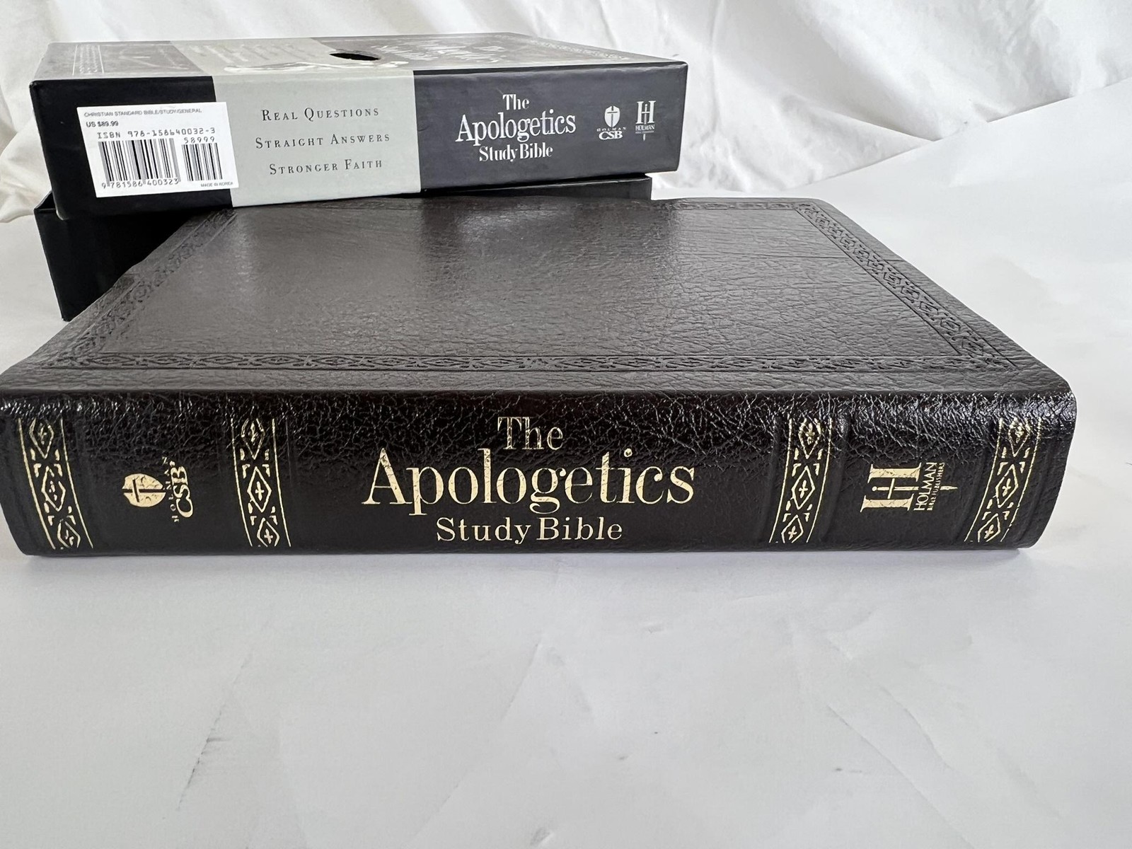 The Apologetics Study Bible Ted Cabal Holman CSB Brown Genuine Leather Indexed