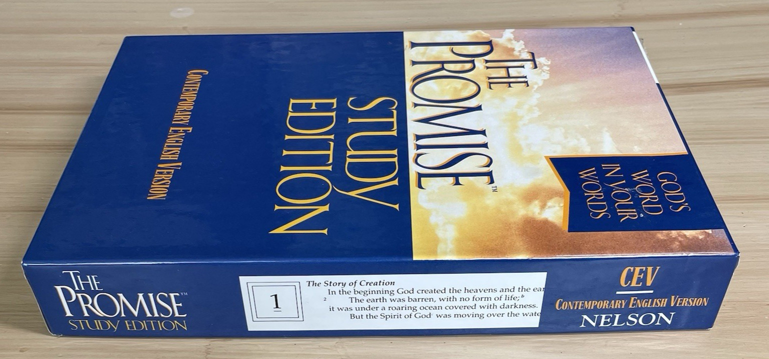 The Promise Holy Bible Study Edition 3595BG CEV Burgandy Bonded Leather New