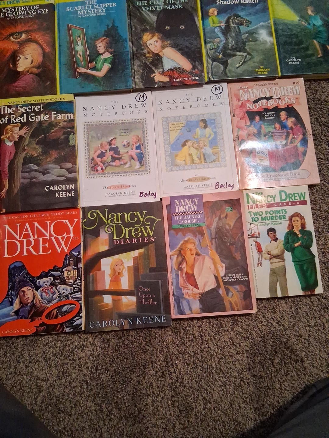 Lot Of 18 Nancy Drew Carolyn Keene Mystery Books Notebooks Casefiles Diaries