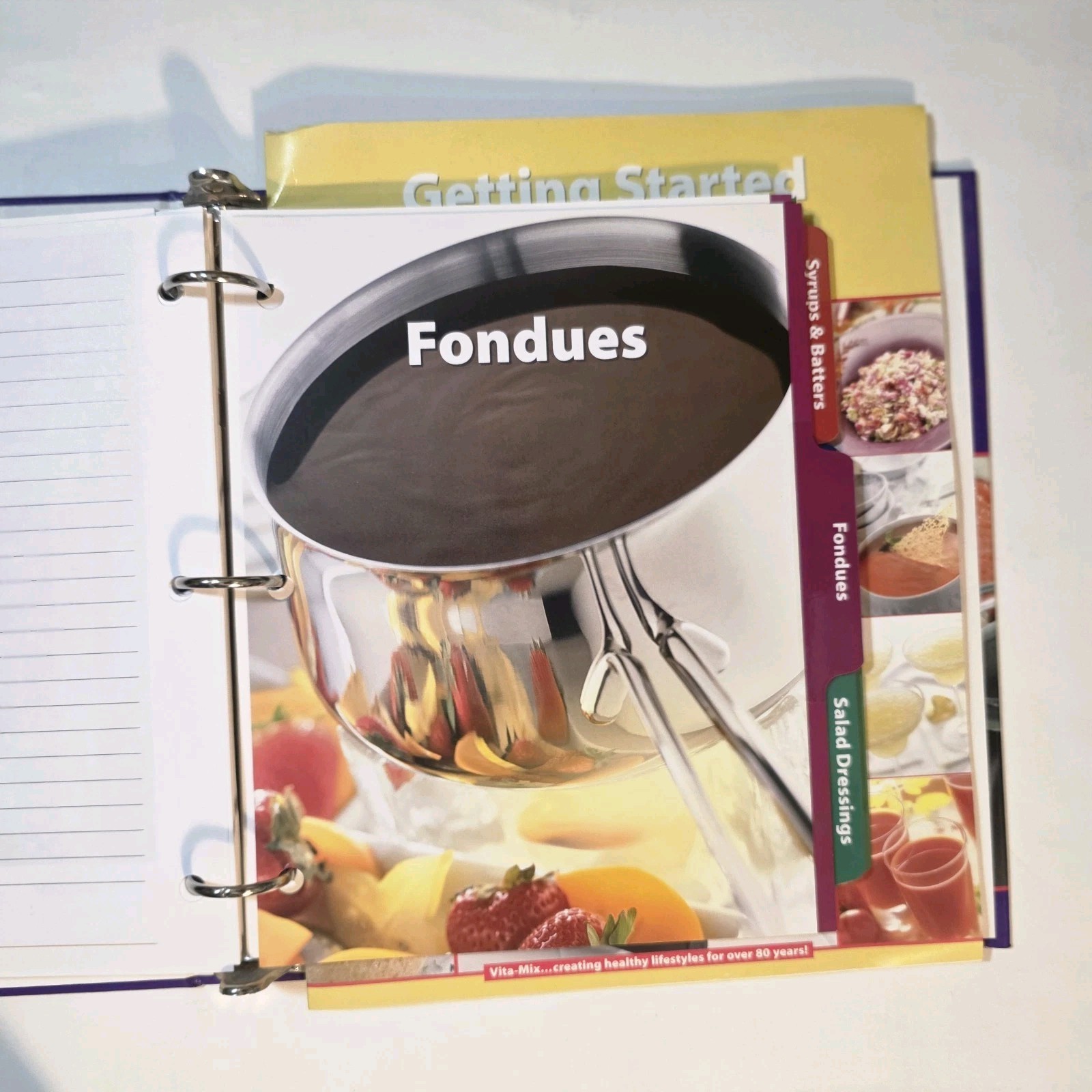 VITA-MIX Whole Food Recipes For Better Living Cookbook 3 Ring Binder