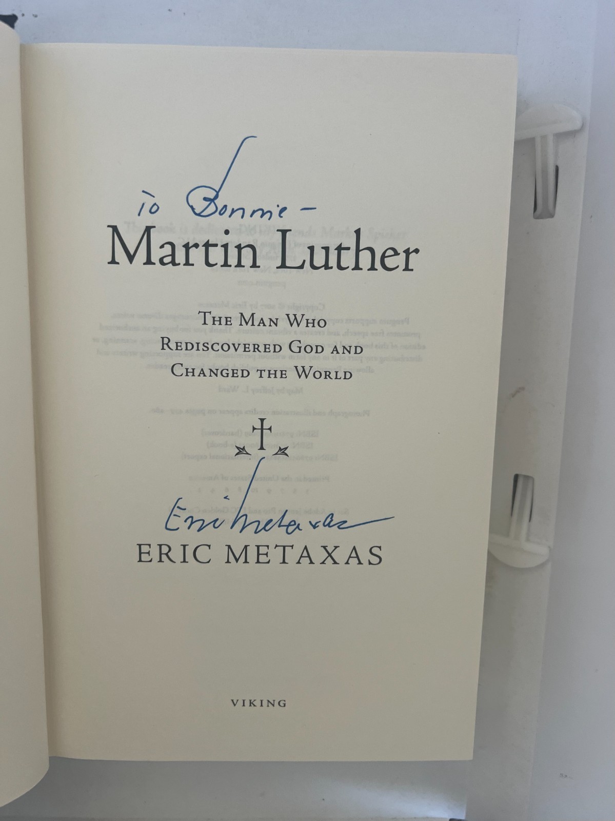 Eric Metaxas Lot (4 Books / Bonhoeffer, Wilberforce, Martin Luther)— 3 Signed