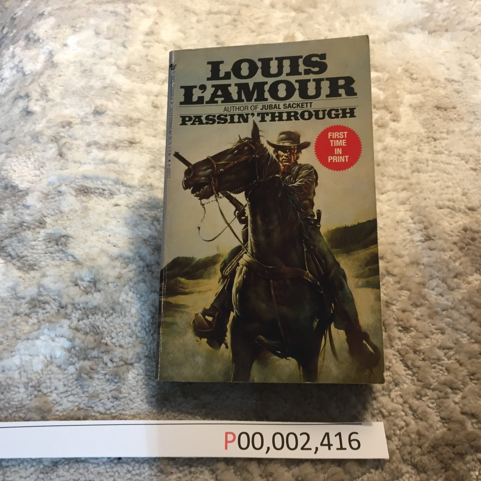 Passin’ Through Louis L’Amour 1985 Bantam Books Fugitive On The Run Western Book
