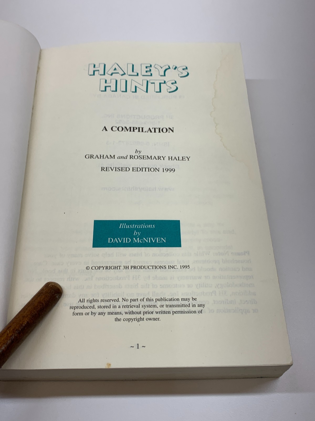 Haley’s Hints A Compilation by Graham and Rosemary Haley Revised Edition 1999 PB