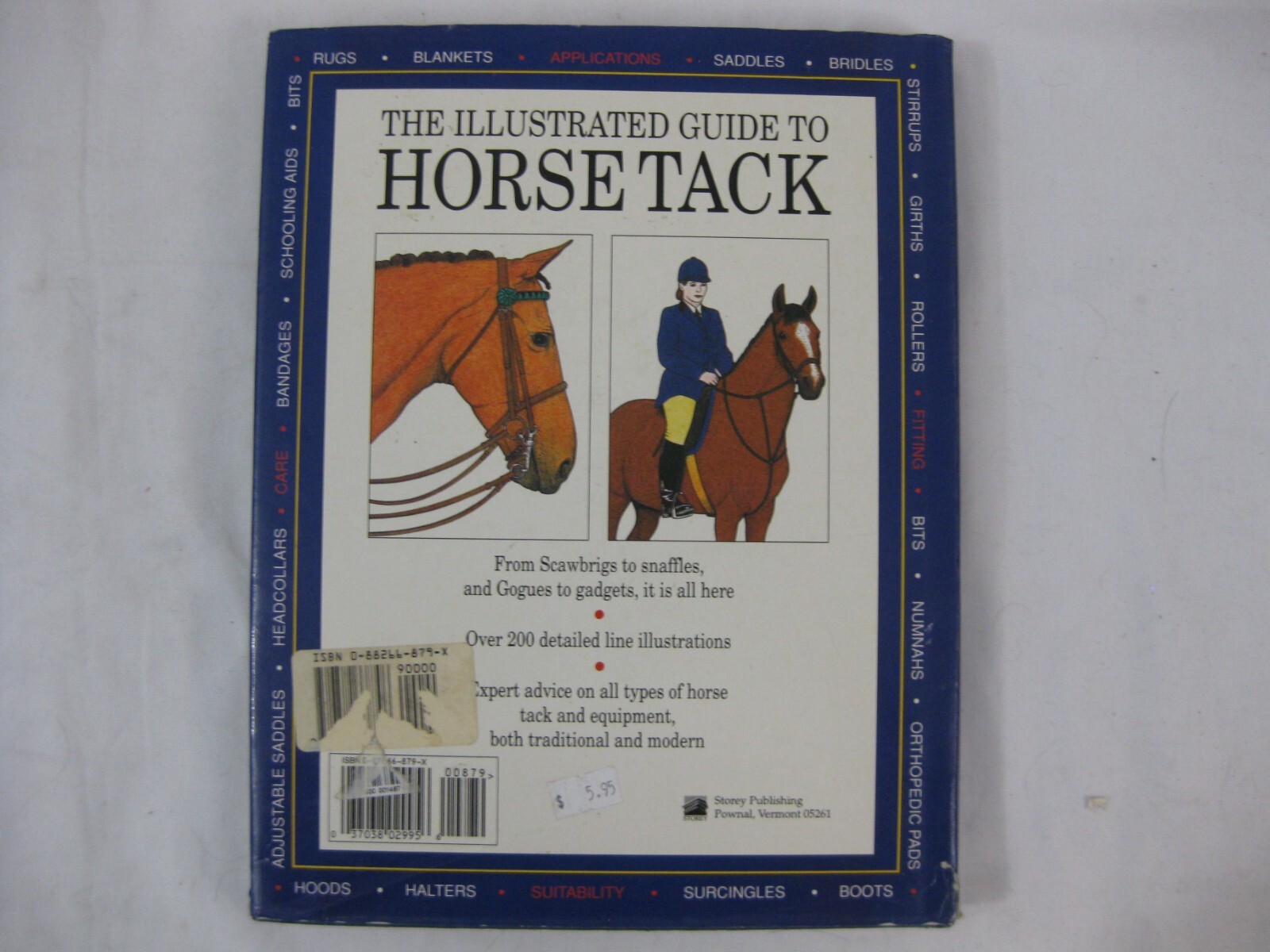 Horses / Equestrian 3 HC Book Lot Encyclopedia of, Grand National, Tack.. VG