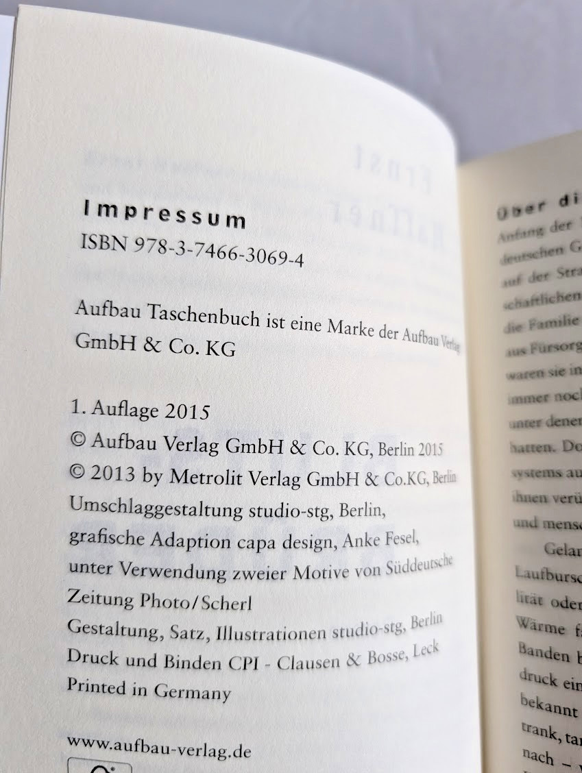 Ernst Haffner – Blutsbruder – Aufbau Taschenbuch, PB, GC+