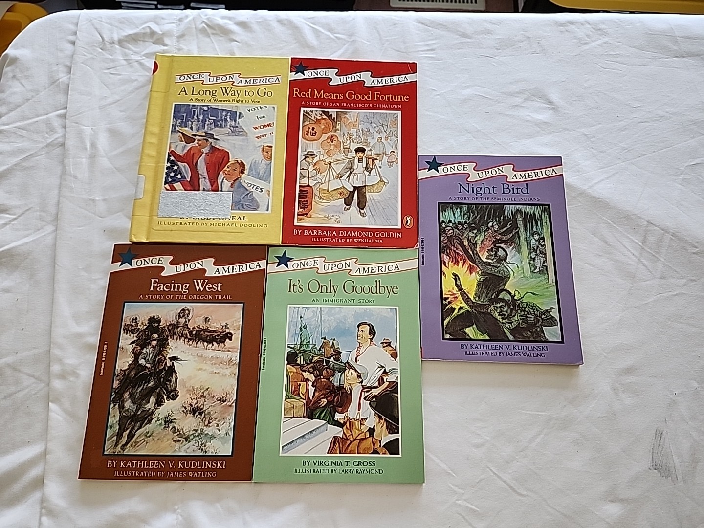 Lot Of 5 Once Upon America Book Series America History