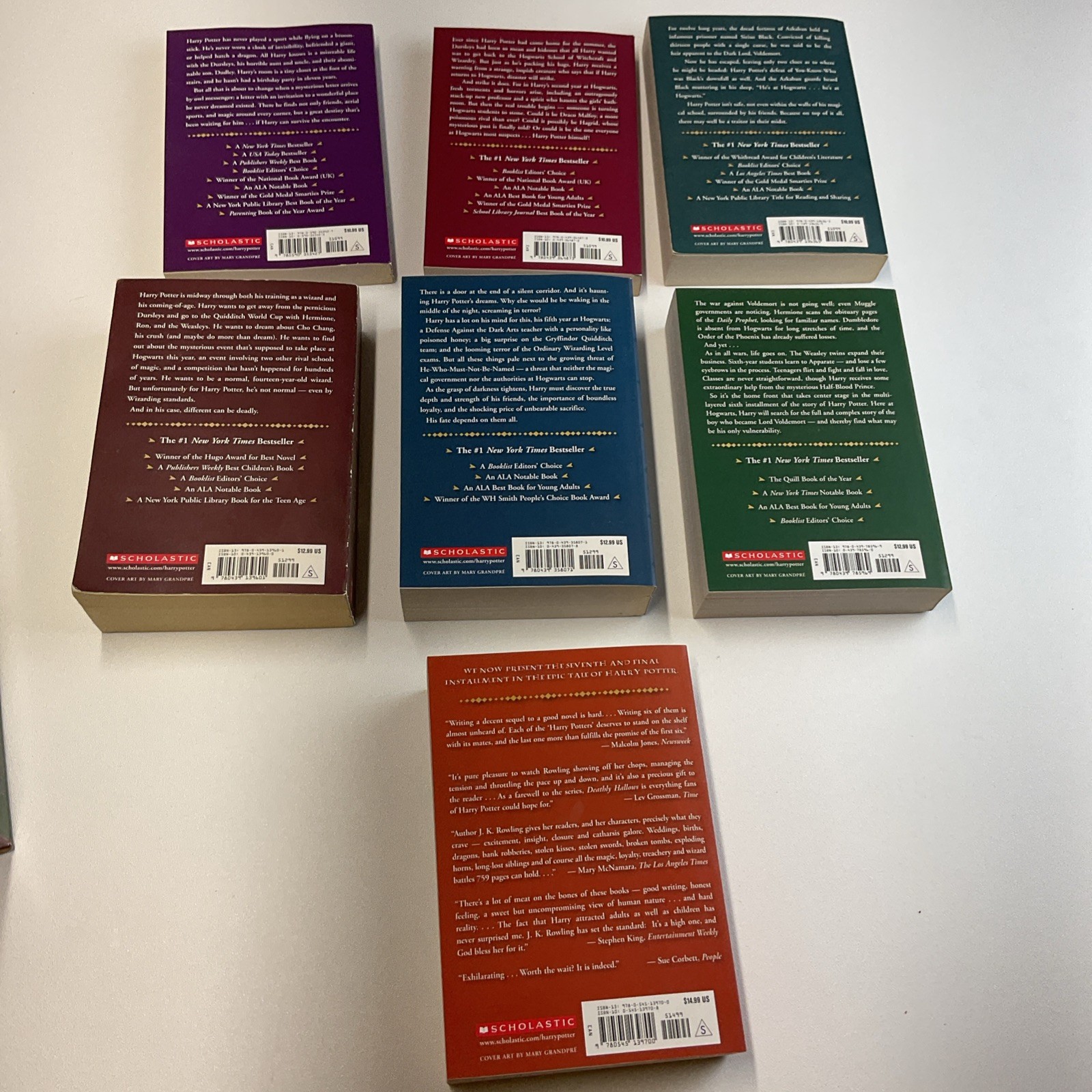 Harry Potter Paperback Boxset #1-7 J. K. Rowling (2009) Scholastic