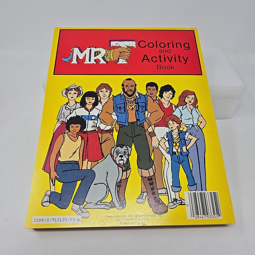 Vintage 1984 Mr. T Coloring and Activity Book 383 Pages A-Team – New Old-Stock!