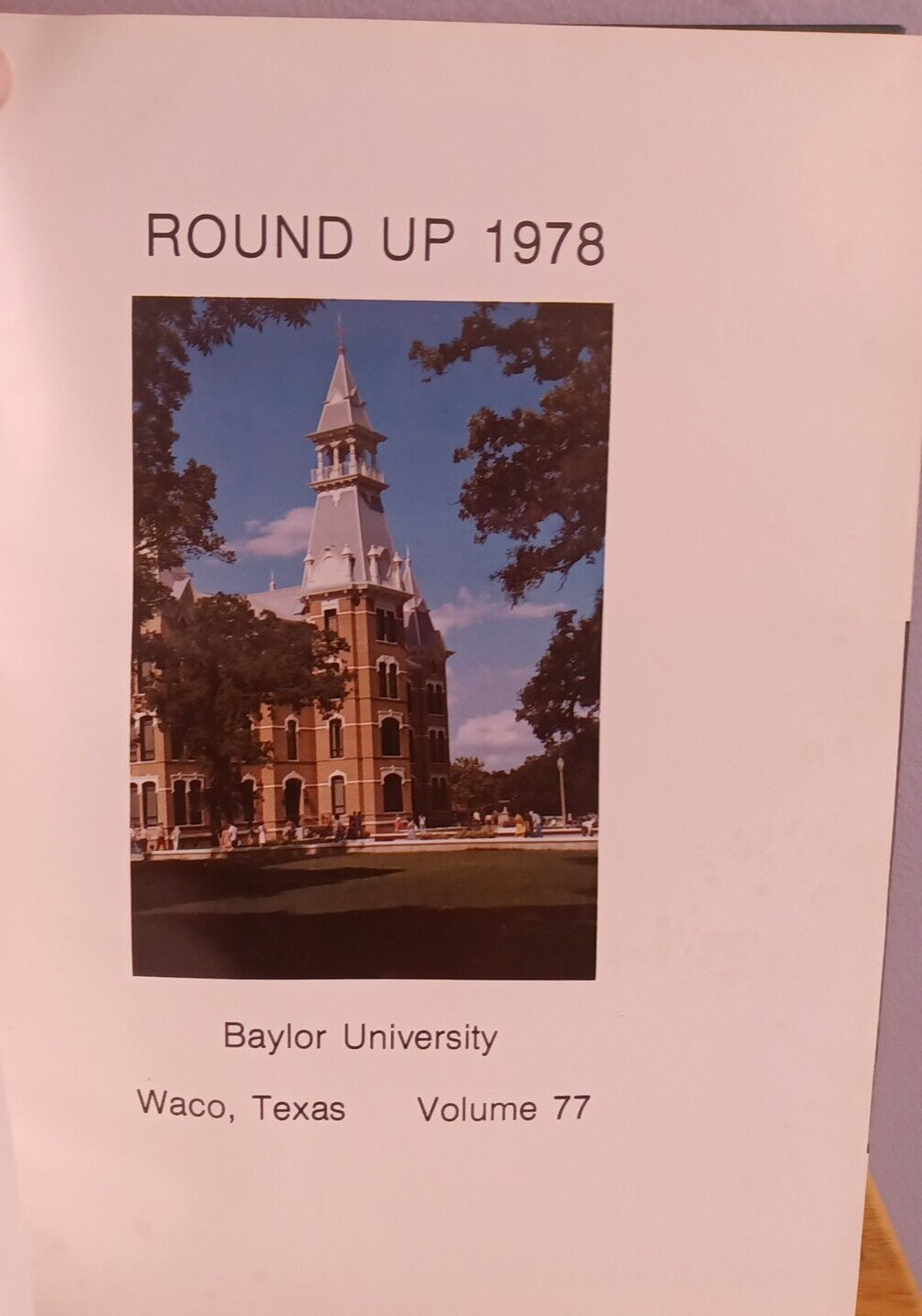 Baylor University Round Up College Yearbook 1978 Waco Texas