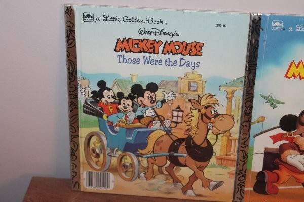 New Vintage Little Golden Book Mickey Mouse Heads for the Sky & Those were Days