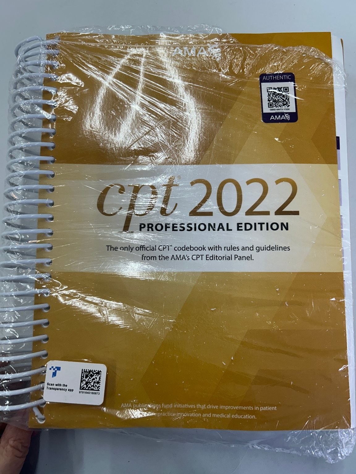 CPT 2022 Professional Edition AMA Medical Coding Book Spiral Bound