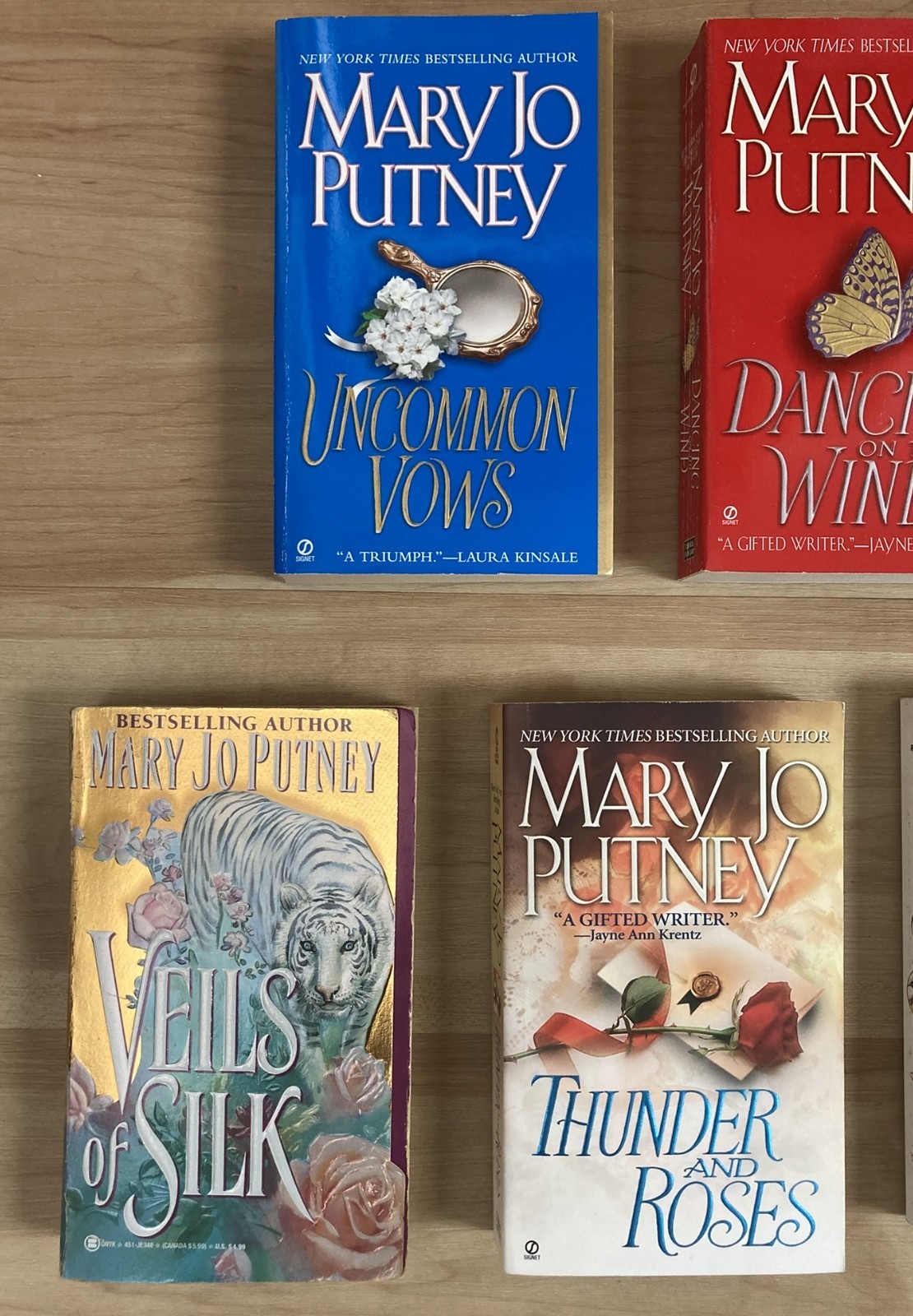 Lot of 7 MARY JO PUTNEY Uncommon Vows Dancing Angel Rouge Thunder Veils Dearly