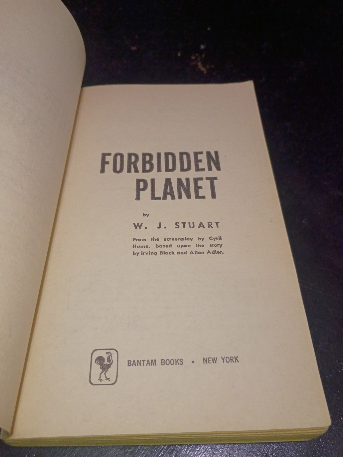 Forbidden Planet by W.J. Stuart, Paperback, 1956, 2nd Printing, Bantam Edition
