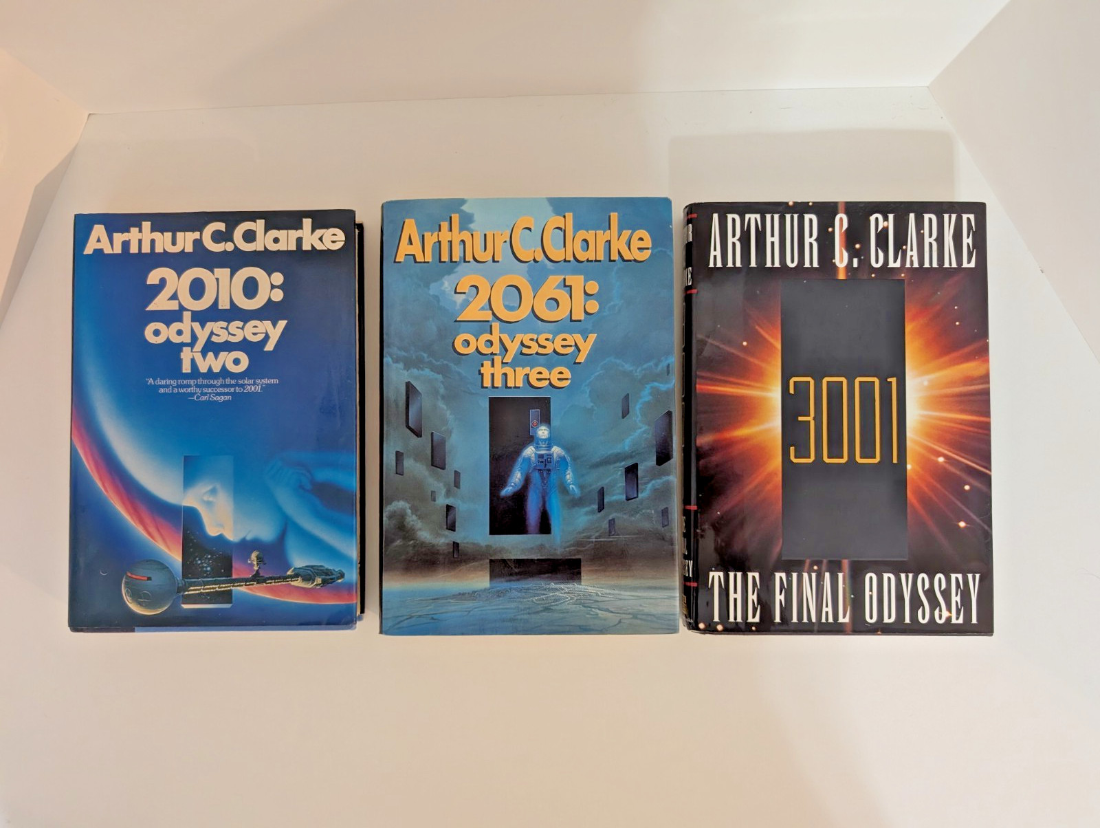 Arthur C Clarke Odyssey HC Lot 2010 2061 3001 1st Ed Del Rey