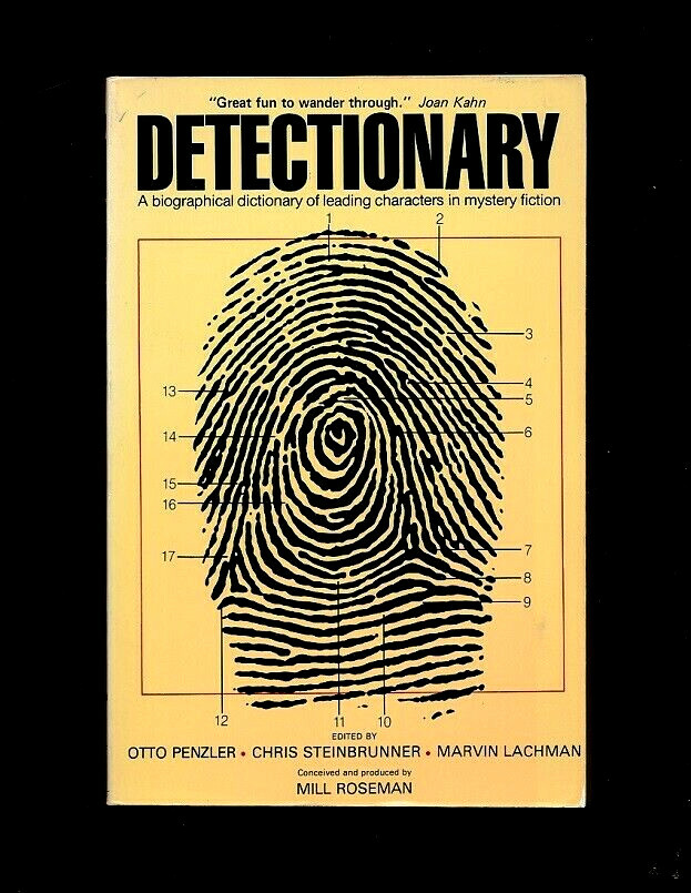 DETECTIONARY-DICTIONARY OF LEADING CHARACTERS IN MYSTERY FICTION TRIVIA-HISTORY