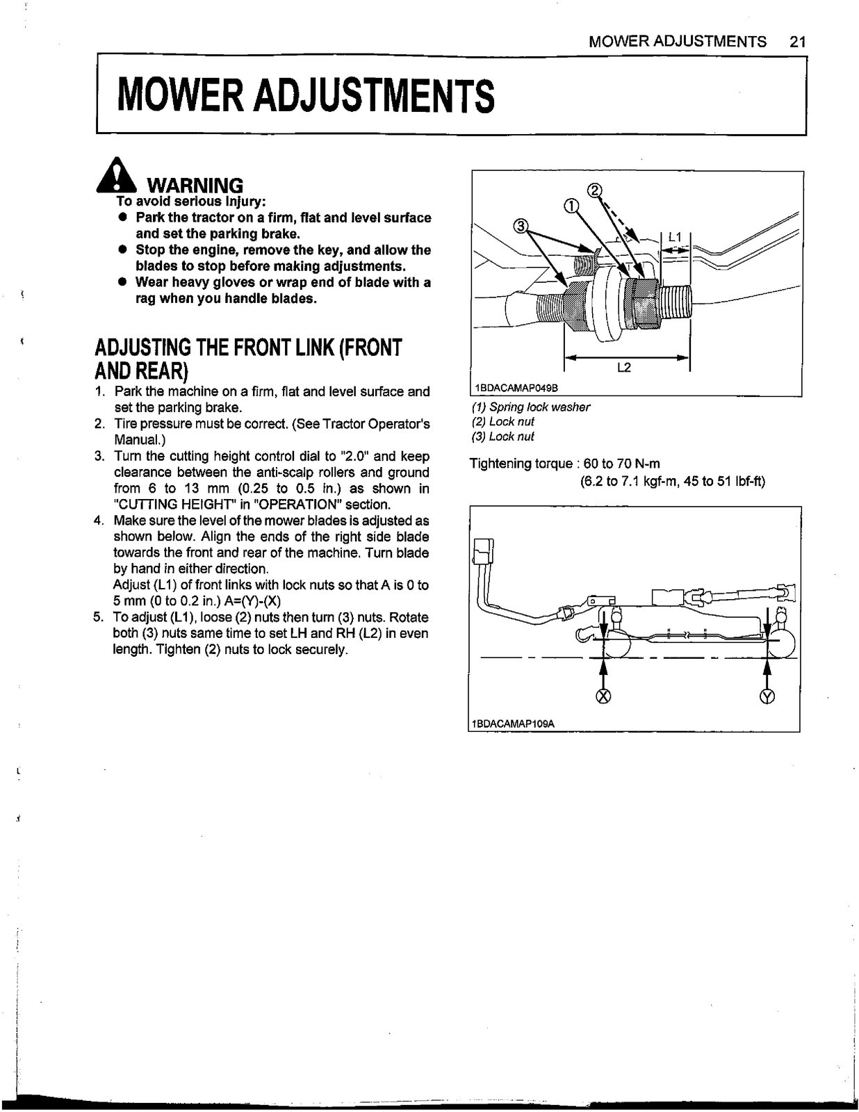 KUBOTA RCK60D-26BX Drive-Over Deck Manual STEEL BINDING – PROTECTIVE COVERING