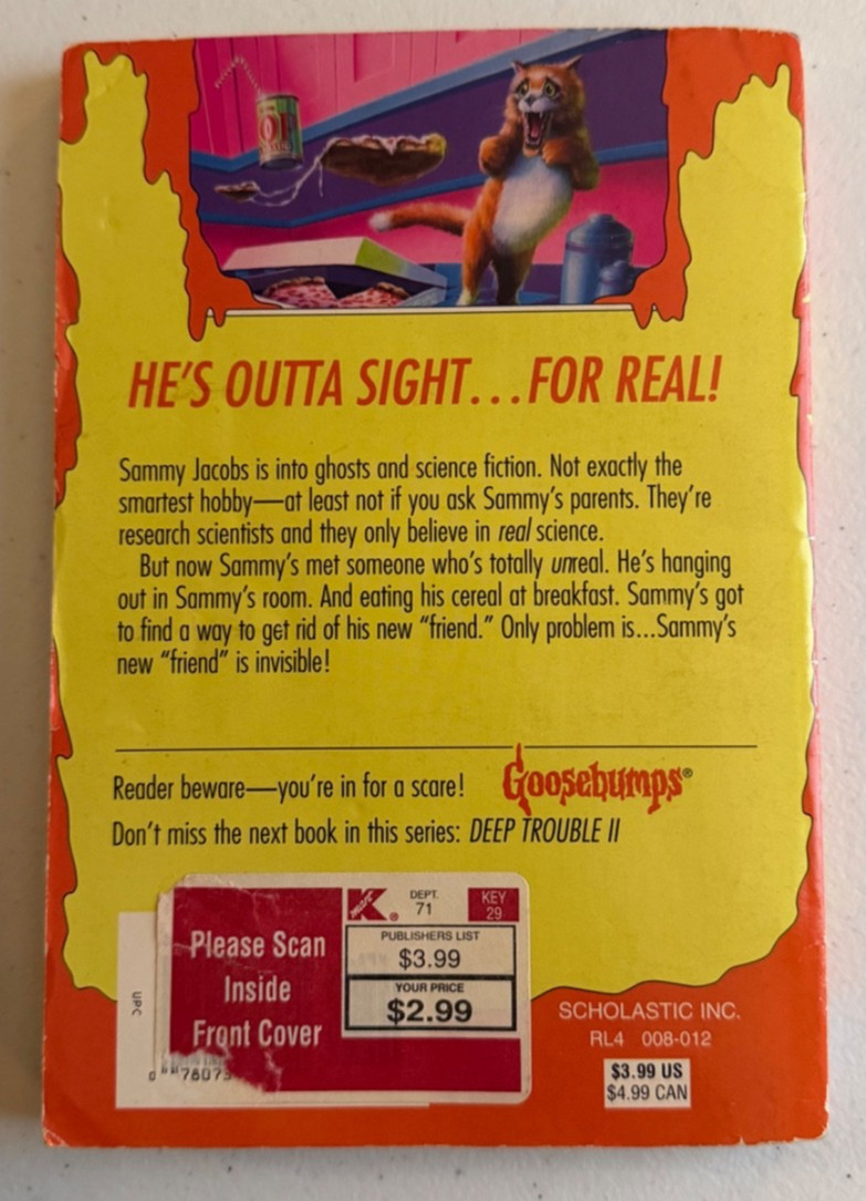 R.L. Stine Goosebumps – My Best Friend is Invisible #57 See Description