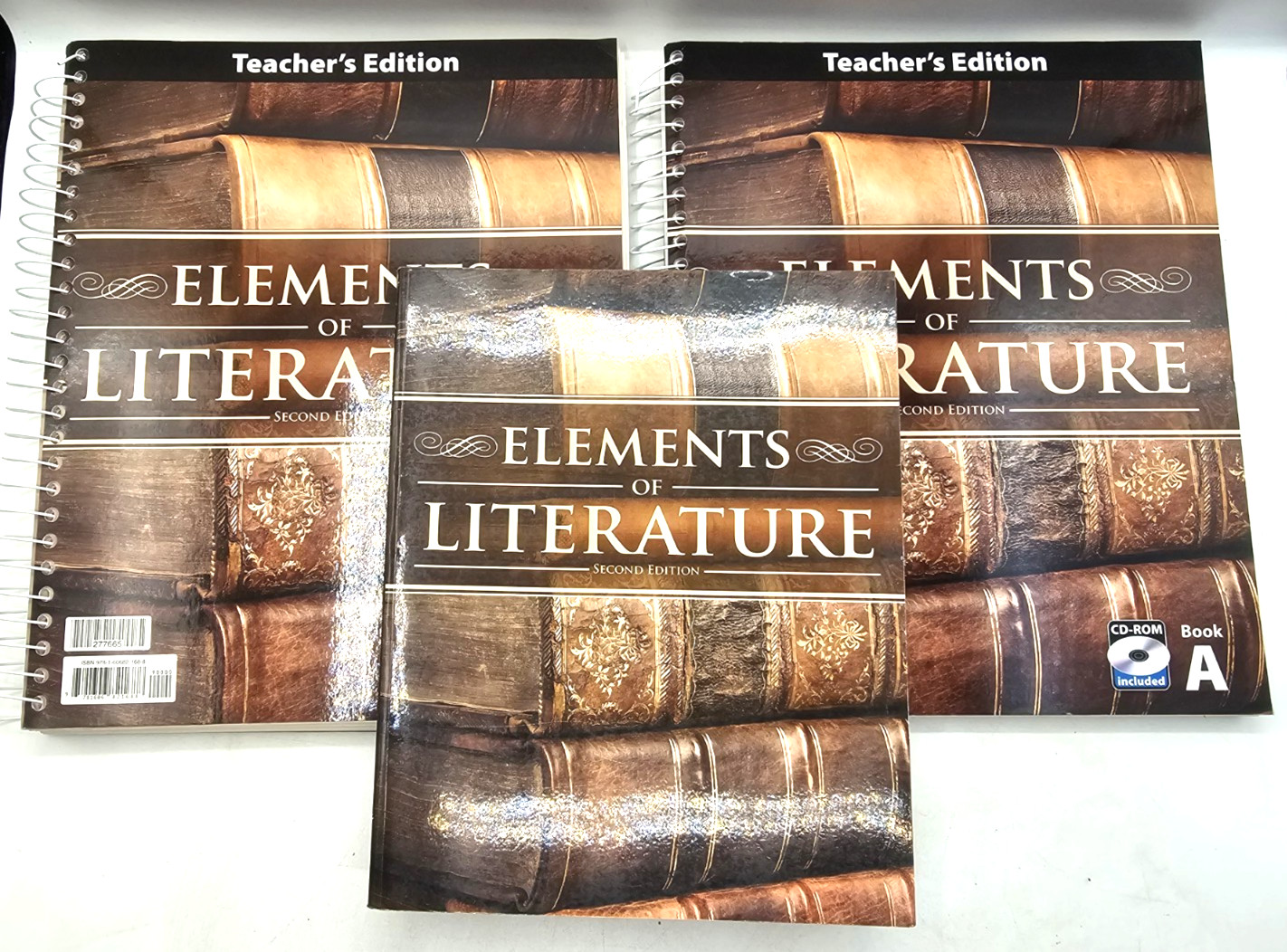 BJU Press Elements Of Literature Teacher Edition A & B With CD Student Textbook