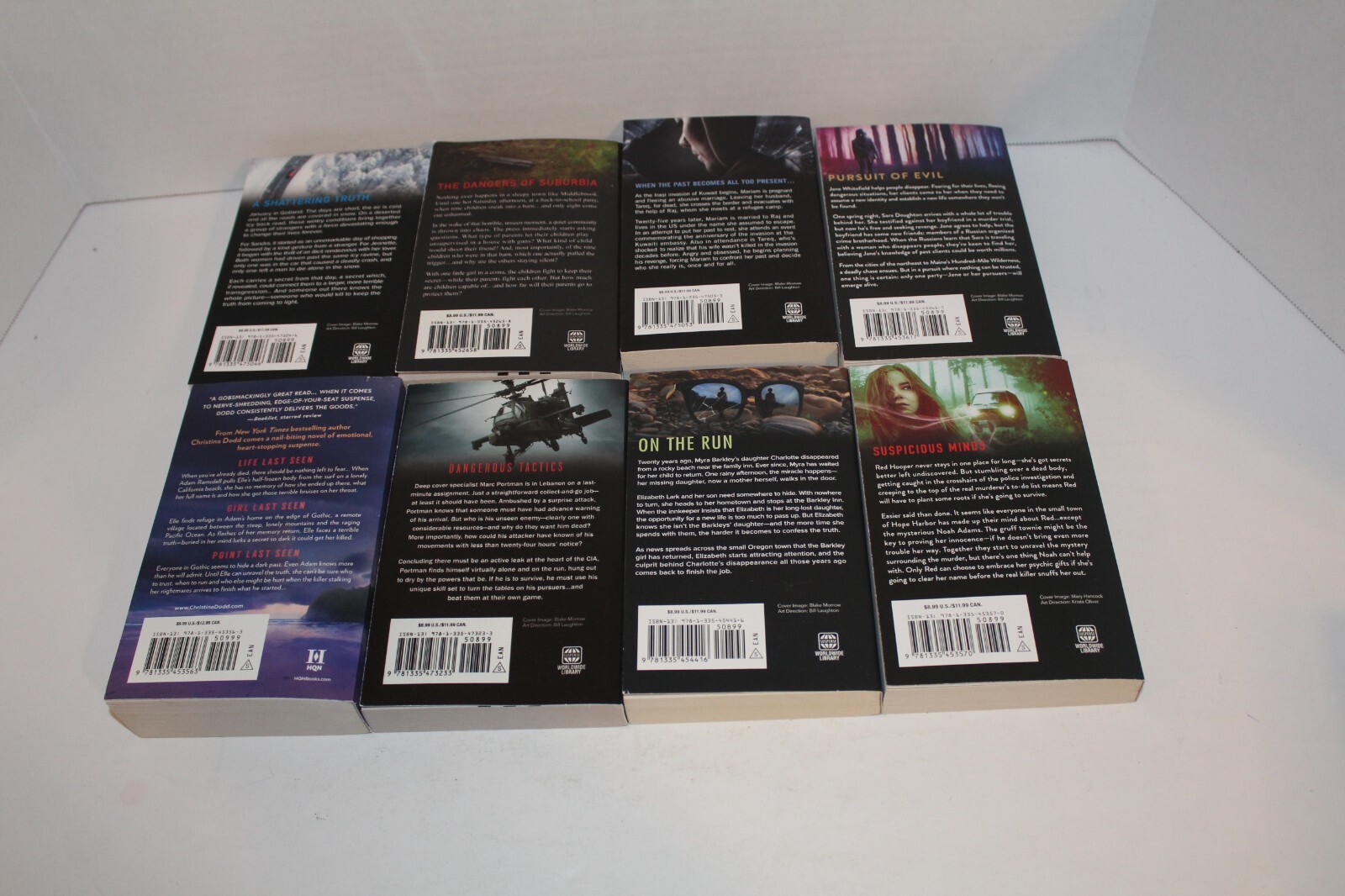 Lot of 8 Suspense Paperback Books Various Authors/Publishers