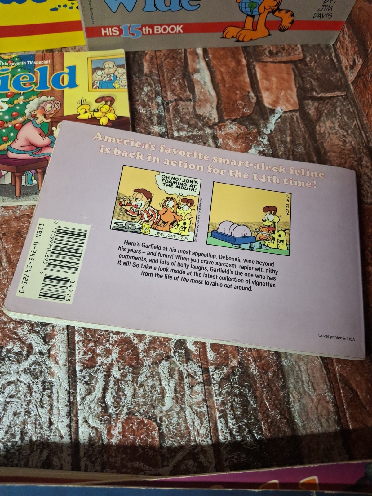 Lot Of 9 Garfield by Jim Davis Books – Vintage 1985 To 1989