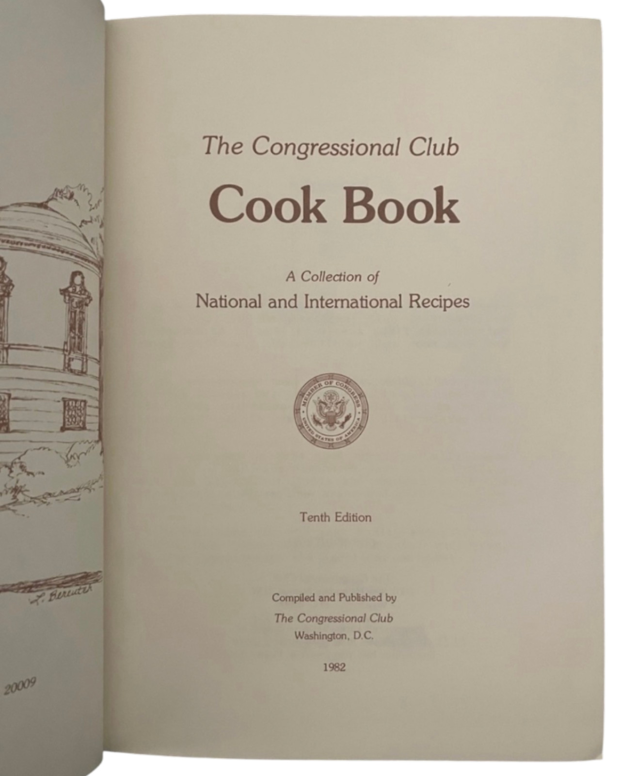 OBO📜🍽️ 1982 THE CONGRESSIONAL CLUB COOK BOOK CLASSIC WASHINGTON DC COOKBOOK🍽️