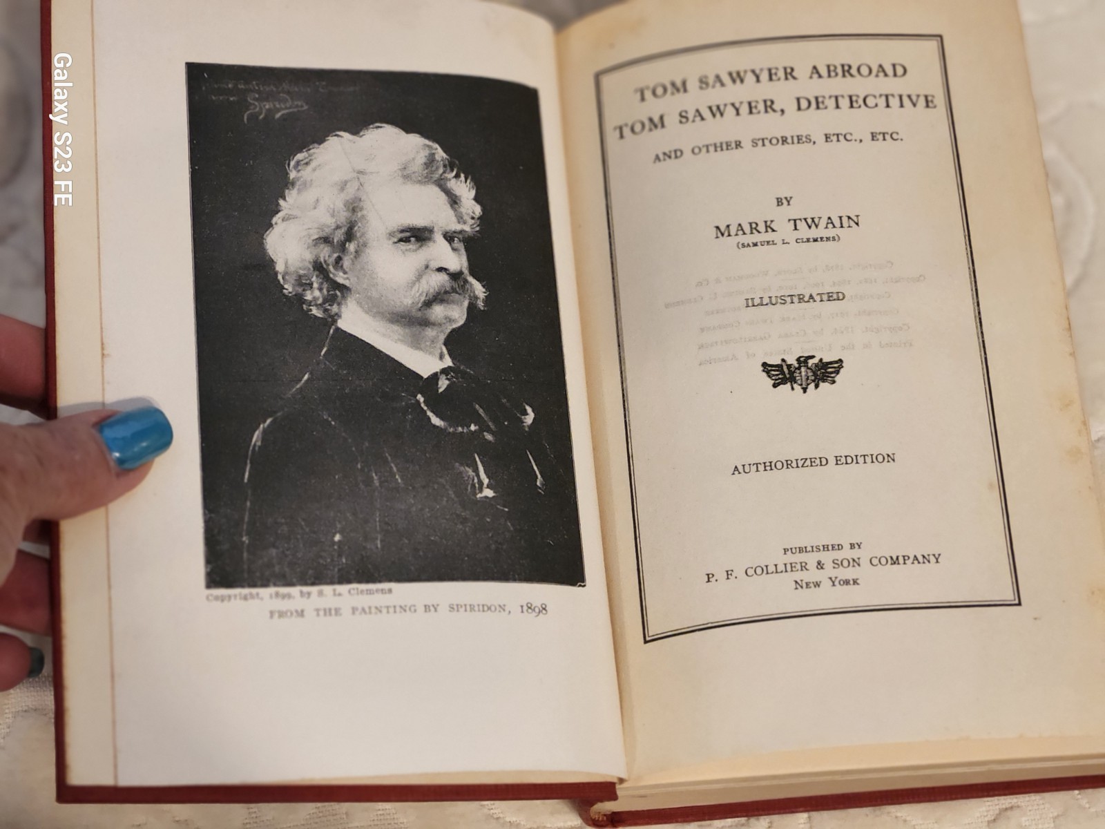 Tom Sawyer Abroad by Mark Twain 1924 Collier & Son VTG Hardcover Red
