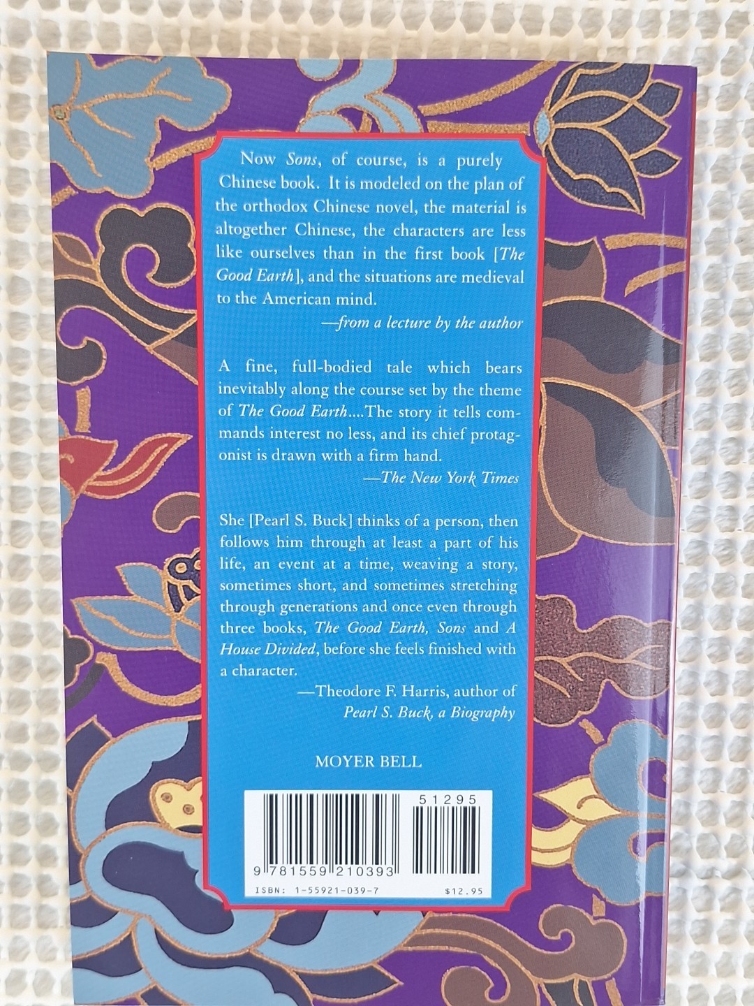 Sons And A House Divided: Good Earth Trilogy Pearl S. Buck Paperback 2 Book Set