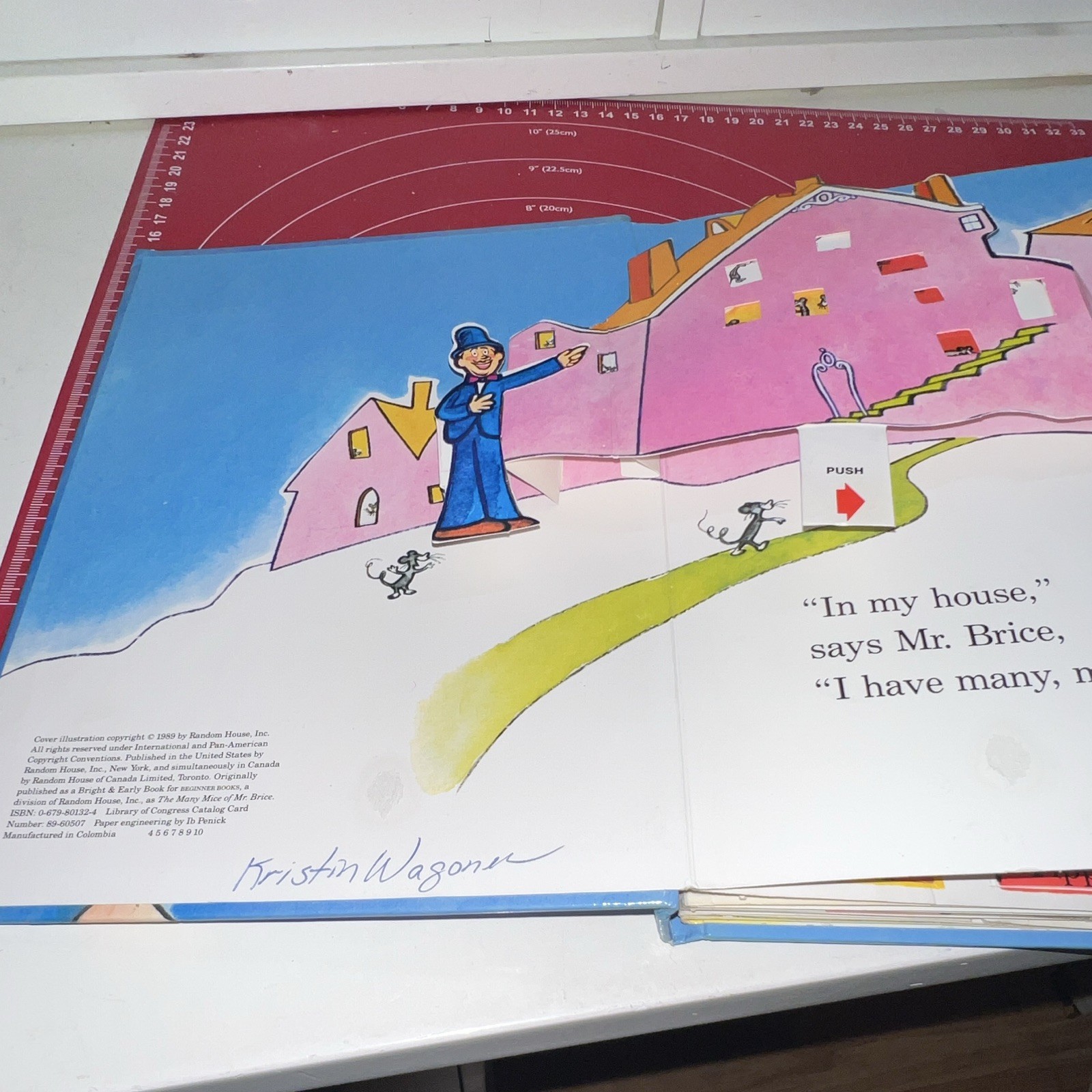 The Pop-Up Mice of Mr. Brice Hardcover Pop-Up Theo. LeSieg Signed
