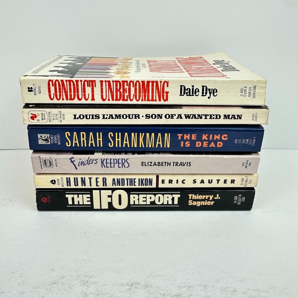 Lot of 6 Mystery Western PB Novels/Books Multiple Titles & Authors