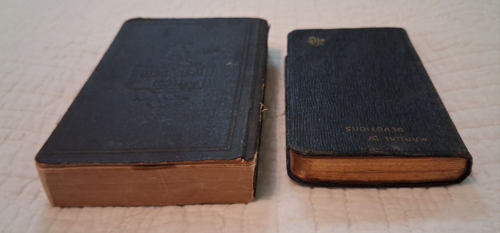 Antique Manual Of Devotions, 1933; Douay-Rheims New Testament, 1924; Pocket Size