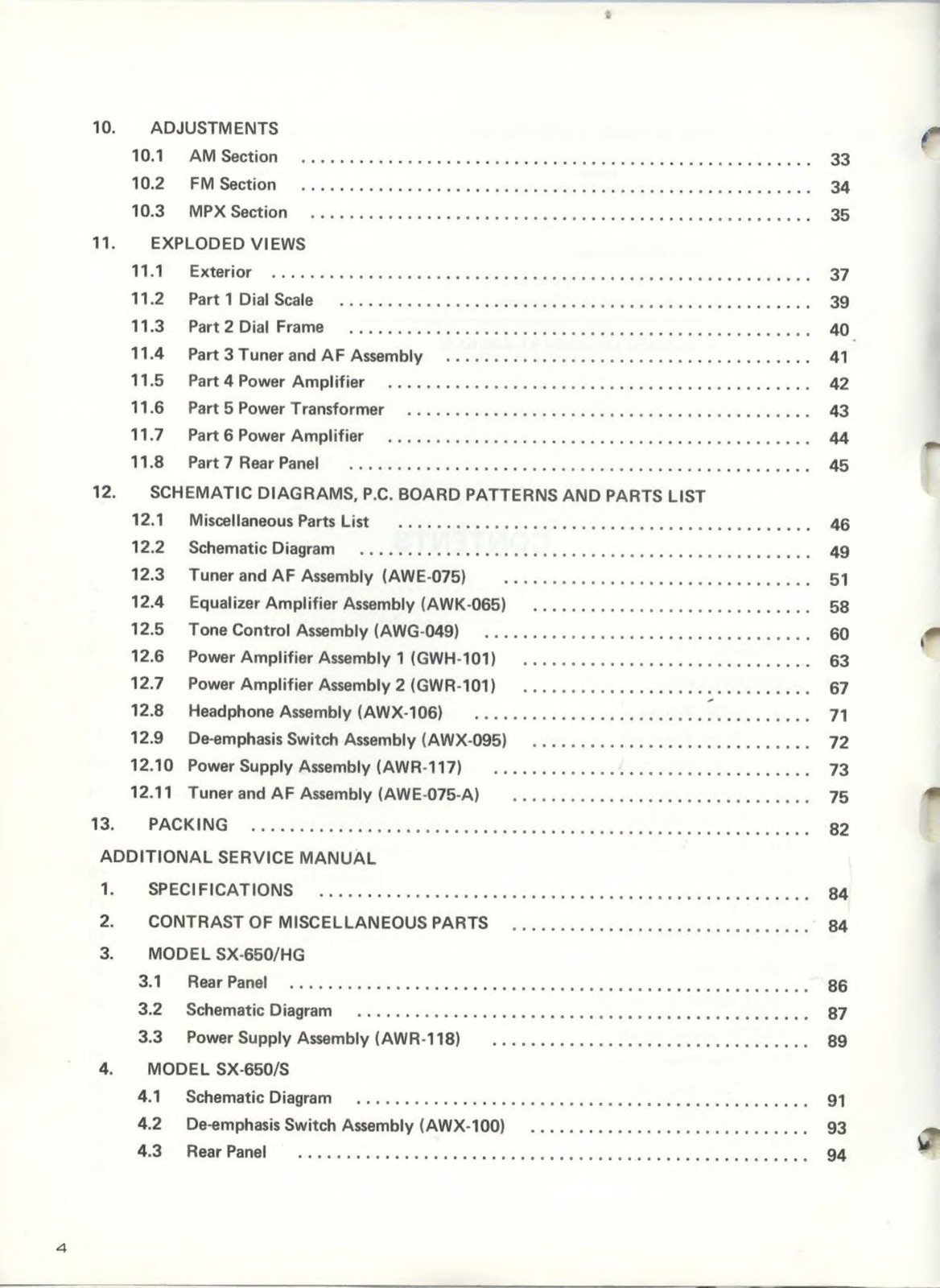 PIONEER SX-650 Stereo Receiver Service Manual – STEEL WIRE BOUND – TOUGH COVERS