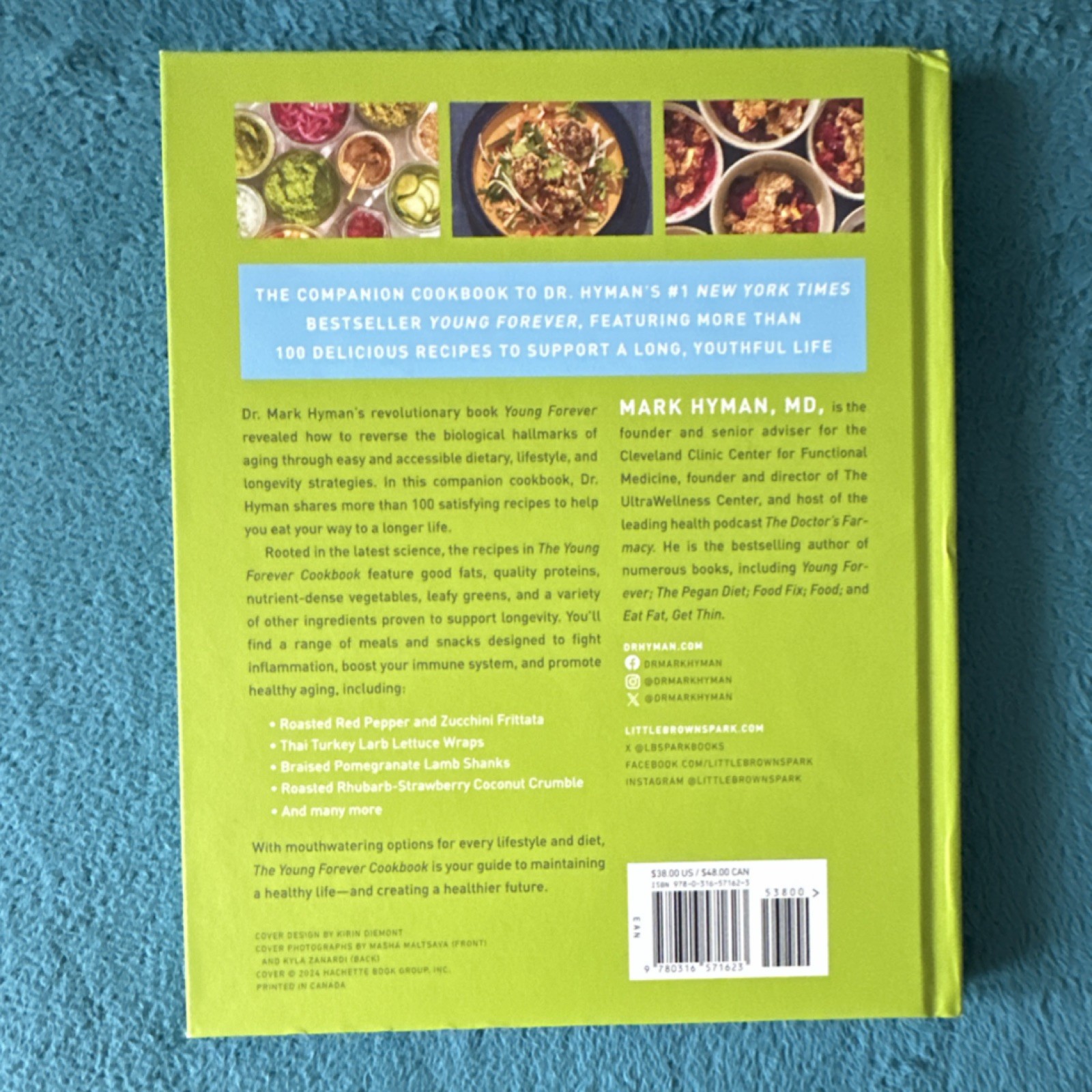 The Young Forever Cookbook Mark Hyman MD Hardcover Longevity Nutrition Recipes