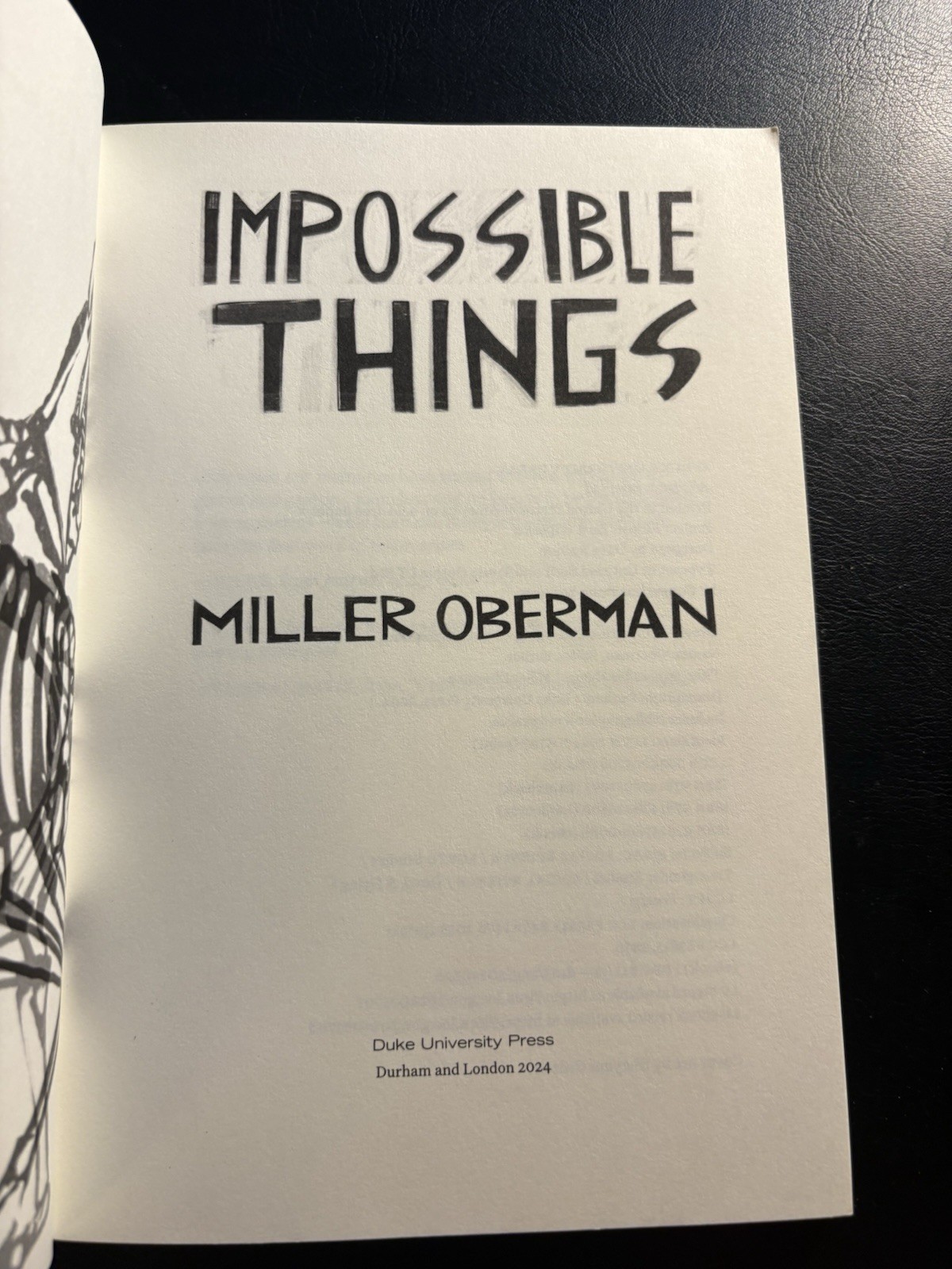 Impossible Things Miller Oberman 2024 PB Duke Univ Press Trans Poetry LGBTQ