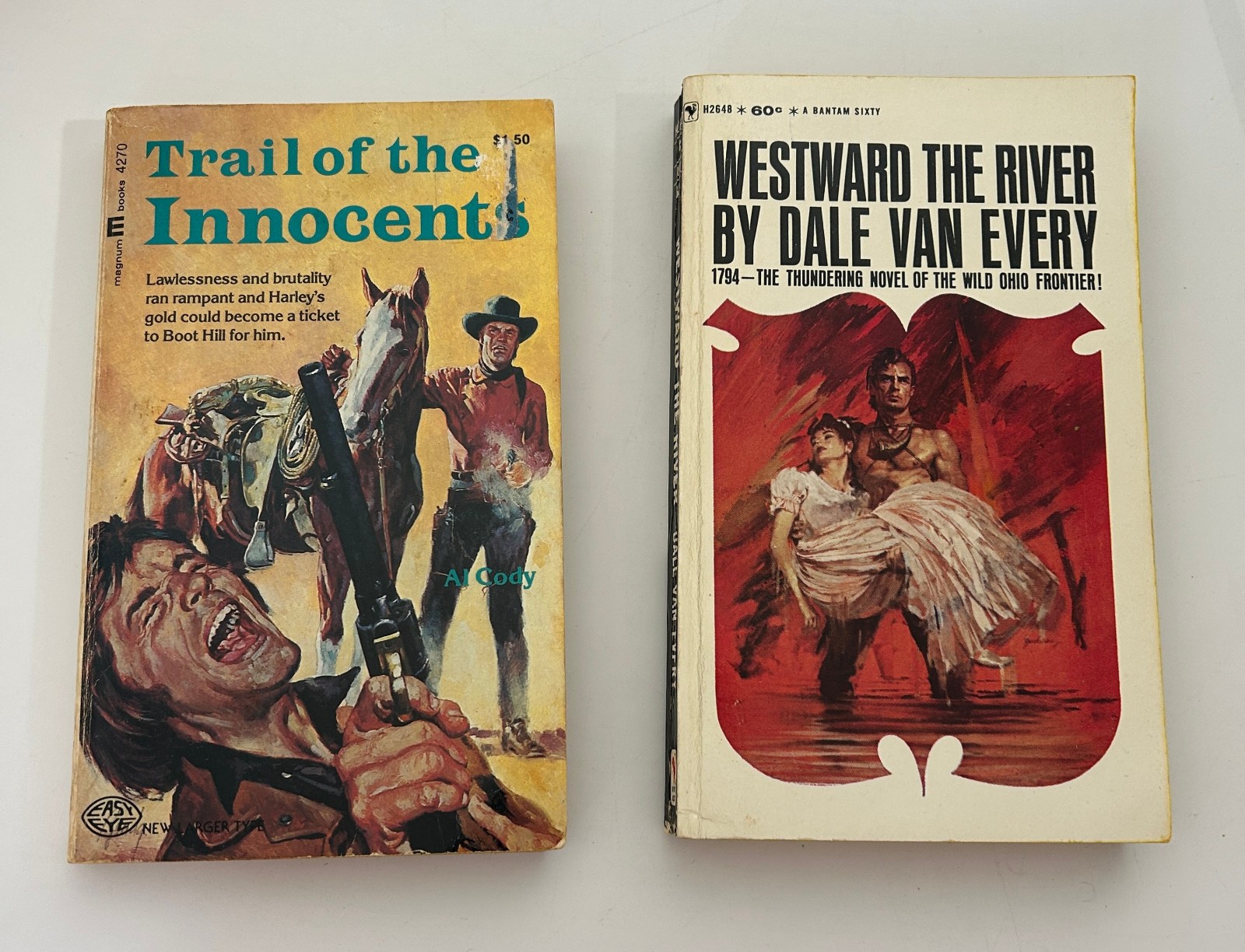 Vtg Western Paperback Lot of 8 Novels Frontier Tribal Romance Adventure 1960s
