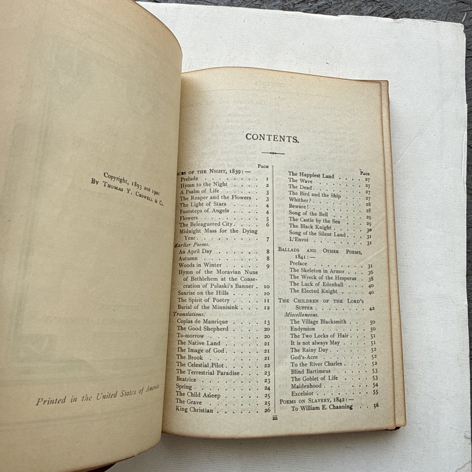 Poems of Henry Wadsworth Longfellow 1901 Thomas Y. Crowell & Co Vintage Book