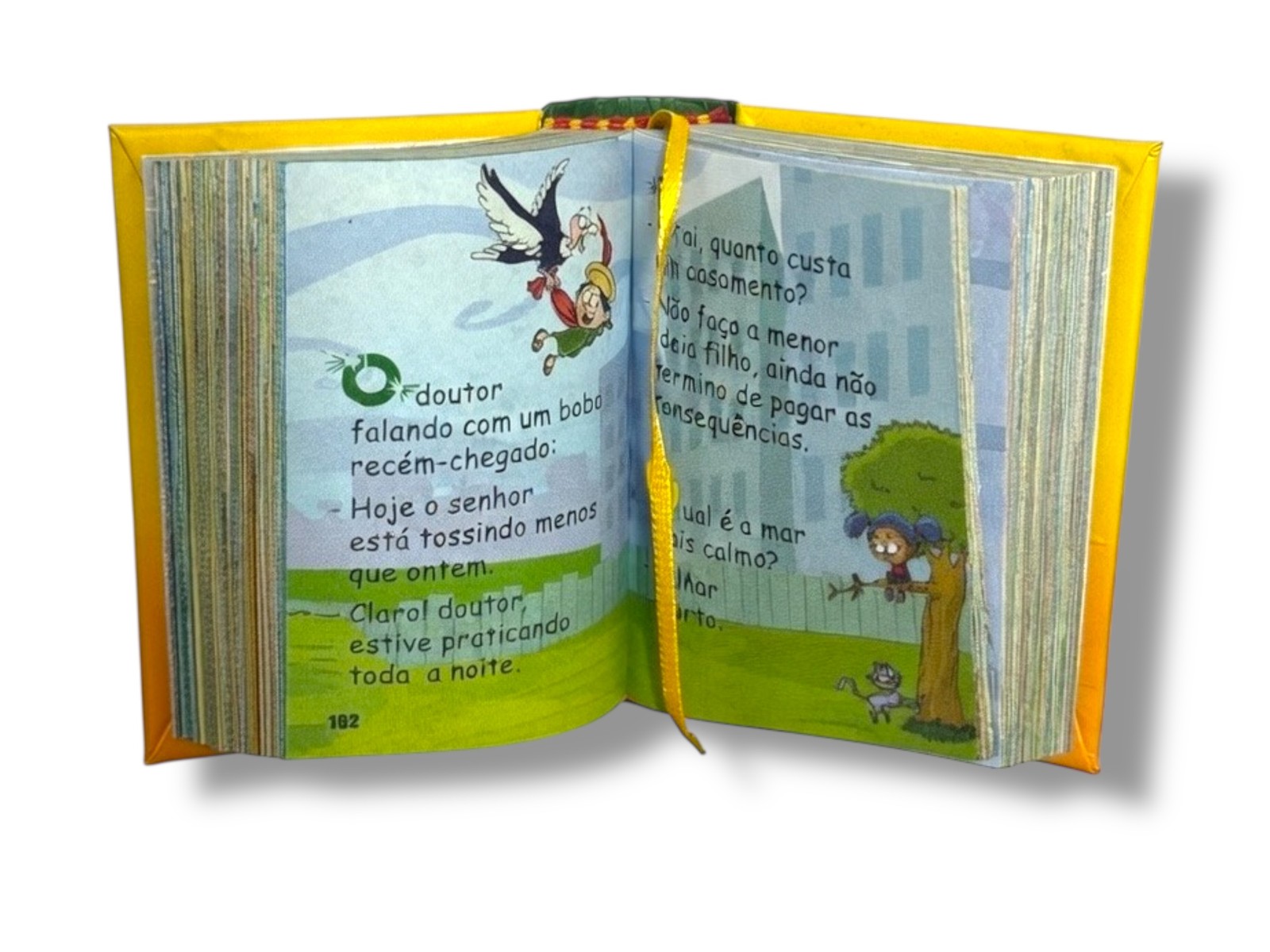 Piadas para Crianças mini book hardcover 430p in Portuguese color illustrated