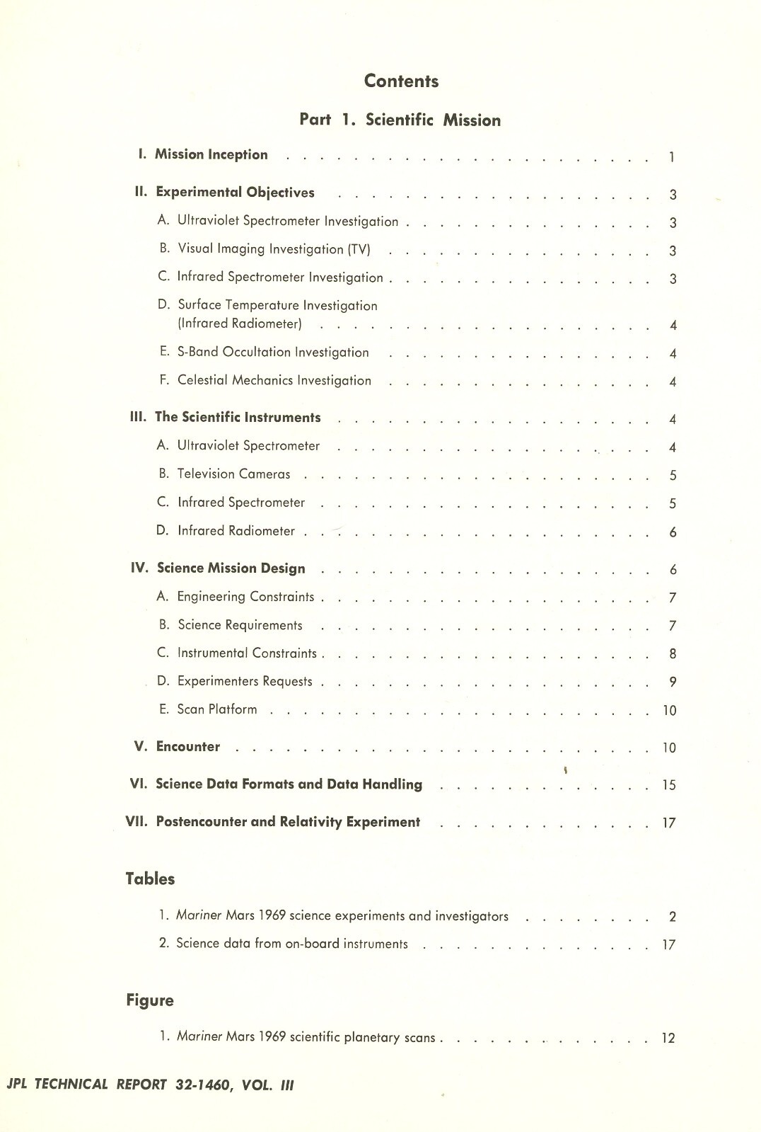 NASA Technical Report 32-1460 Volume III, Mariner Mars 1969 Final Project Report