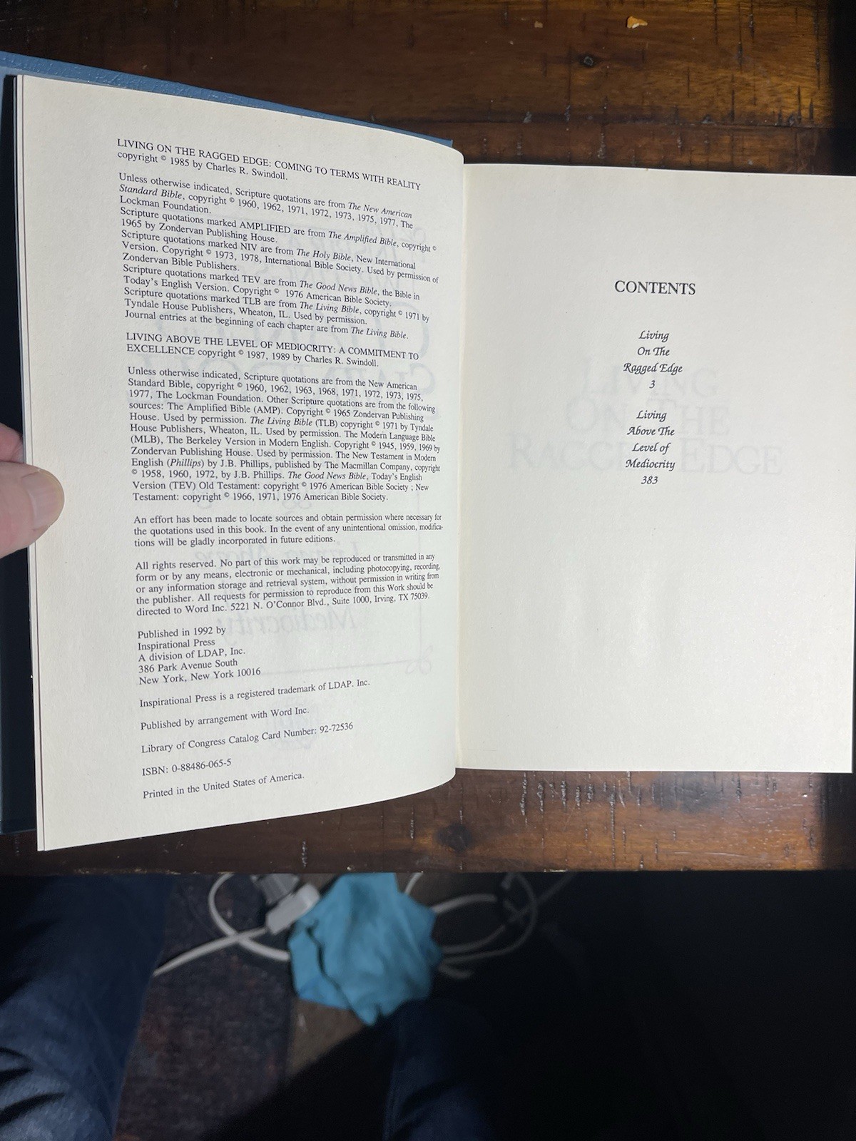 CHARLES R. SWINDOLL – LOT OF TWO BOOKS