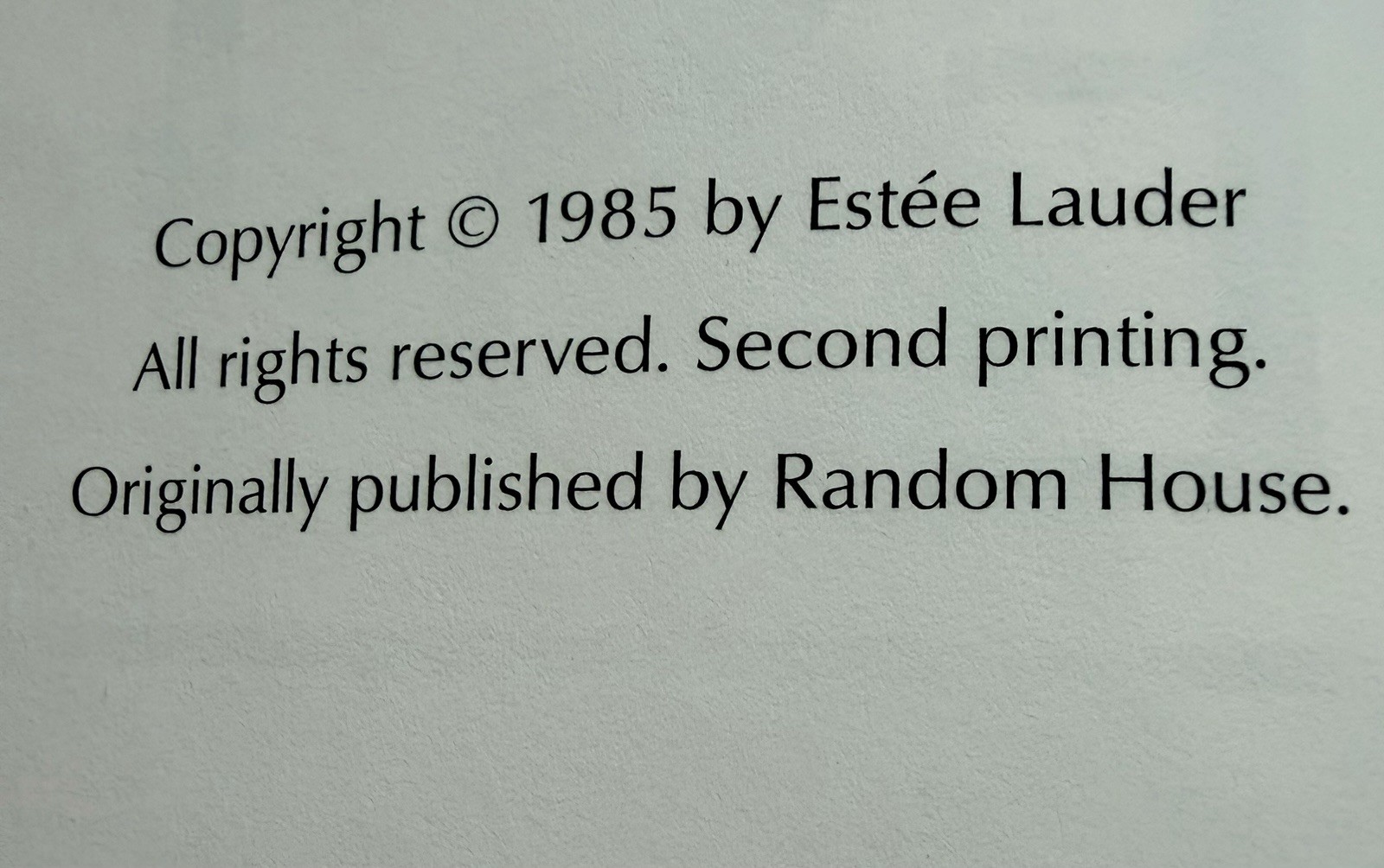 Estée A Success Story by Estée Lauder 1985 2nd Printing Hardcover Dust Jacket