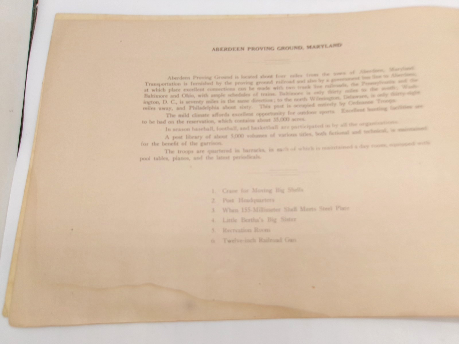 Third Corps Area Posts III Brochure
