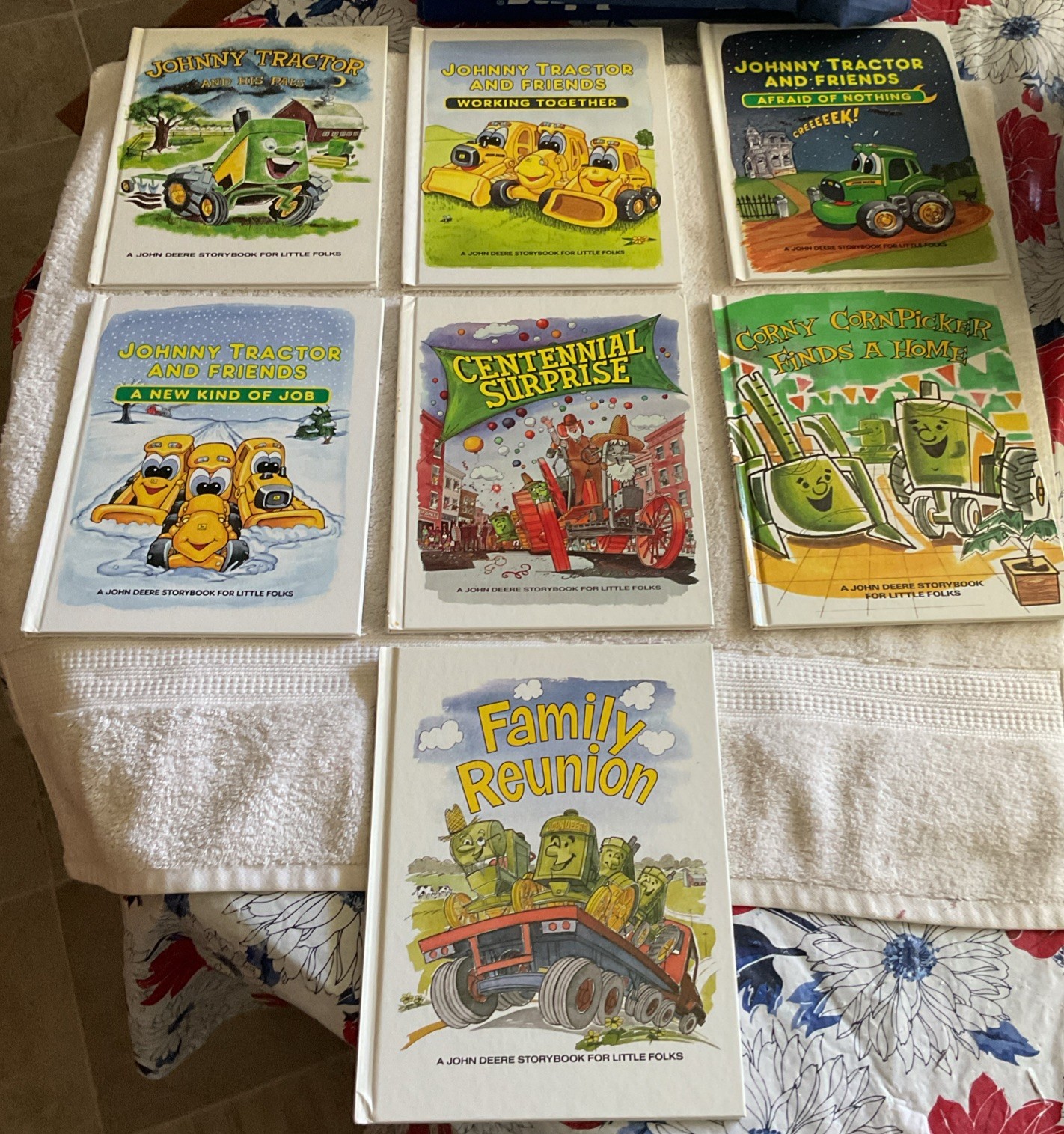 7 John Deere STORYBOOK FOR LITTLE FOLKS Books Johnny Tractor CORNY CORNPICKER ++