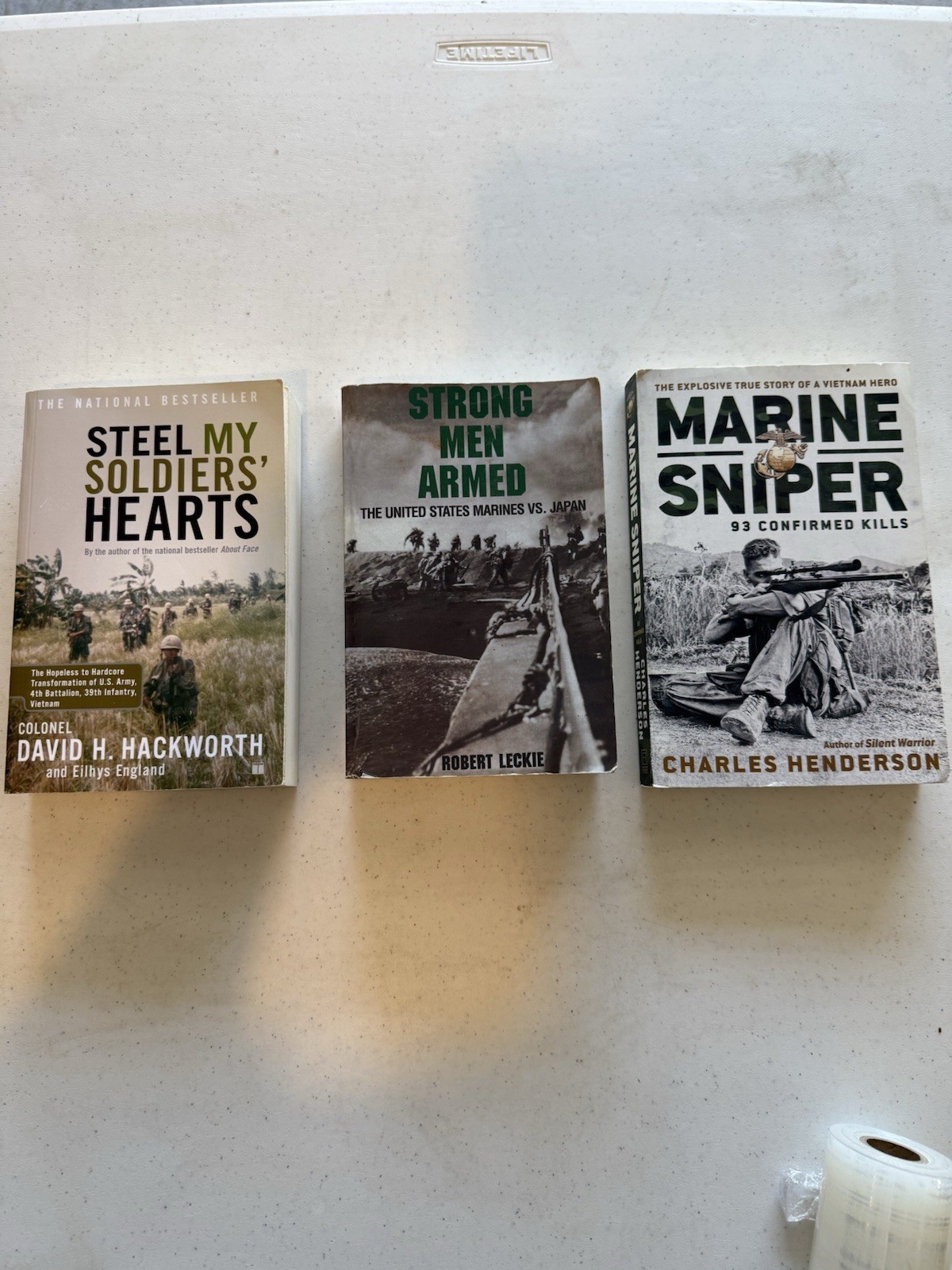 Lot of 3 Must Read Military Books Leslie Hackworh Henderson War Combat History