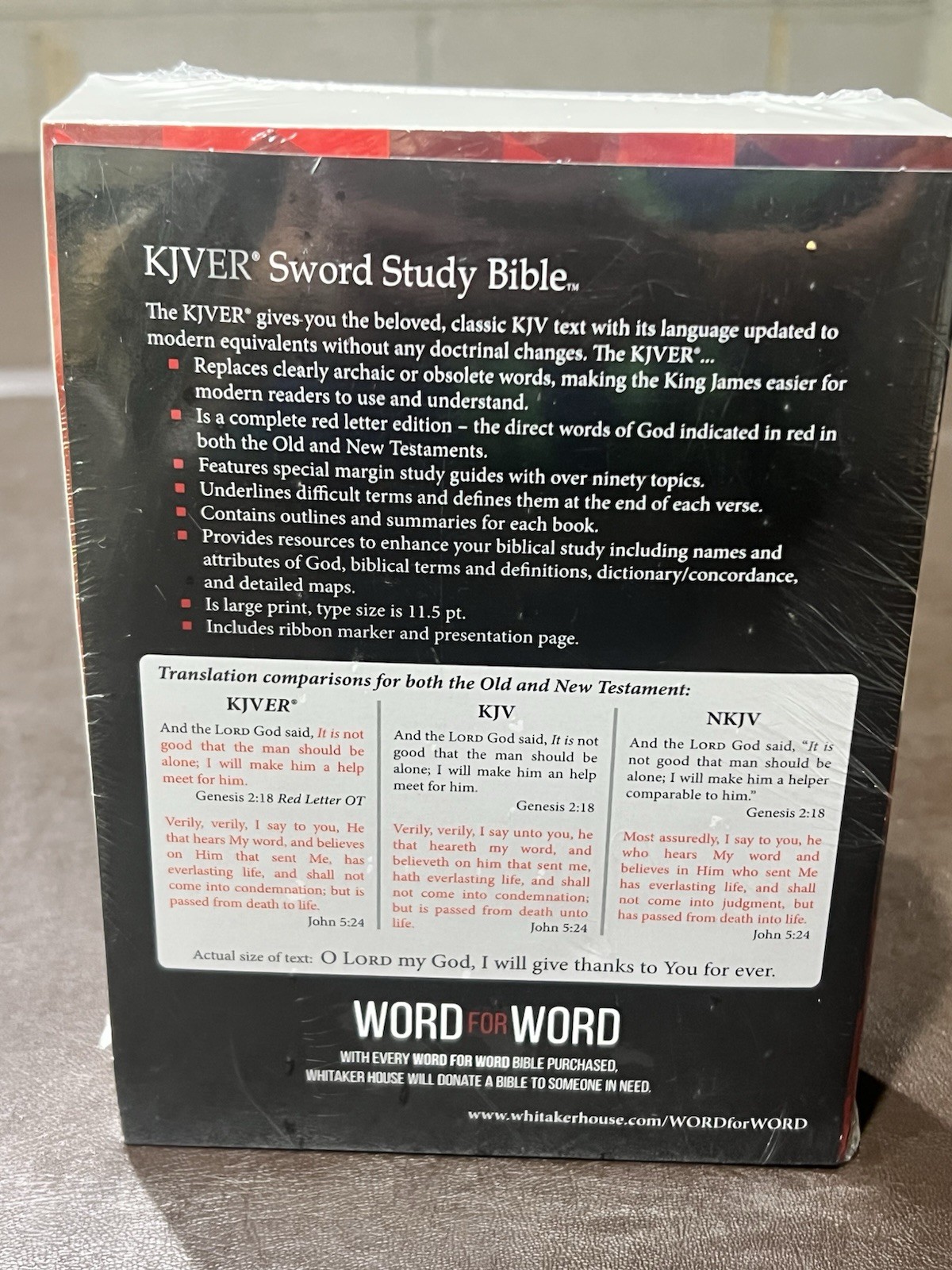 Whitaker House Holy Bible Sword Study Bible Large Print KJVER Paperback
