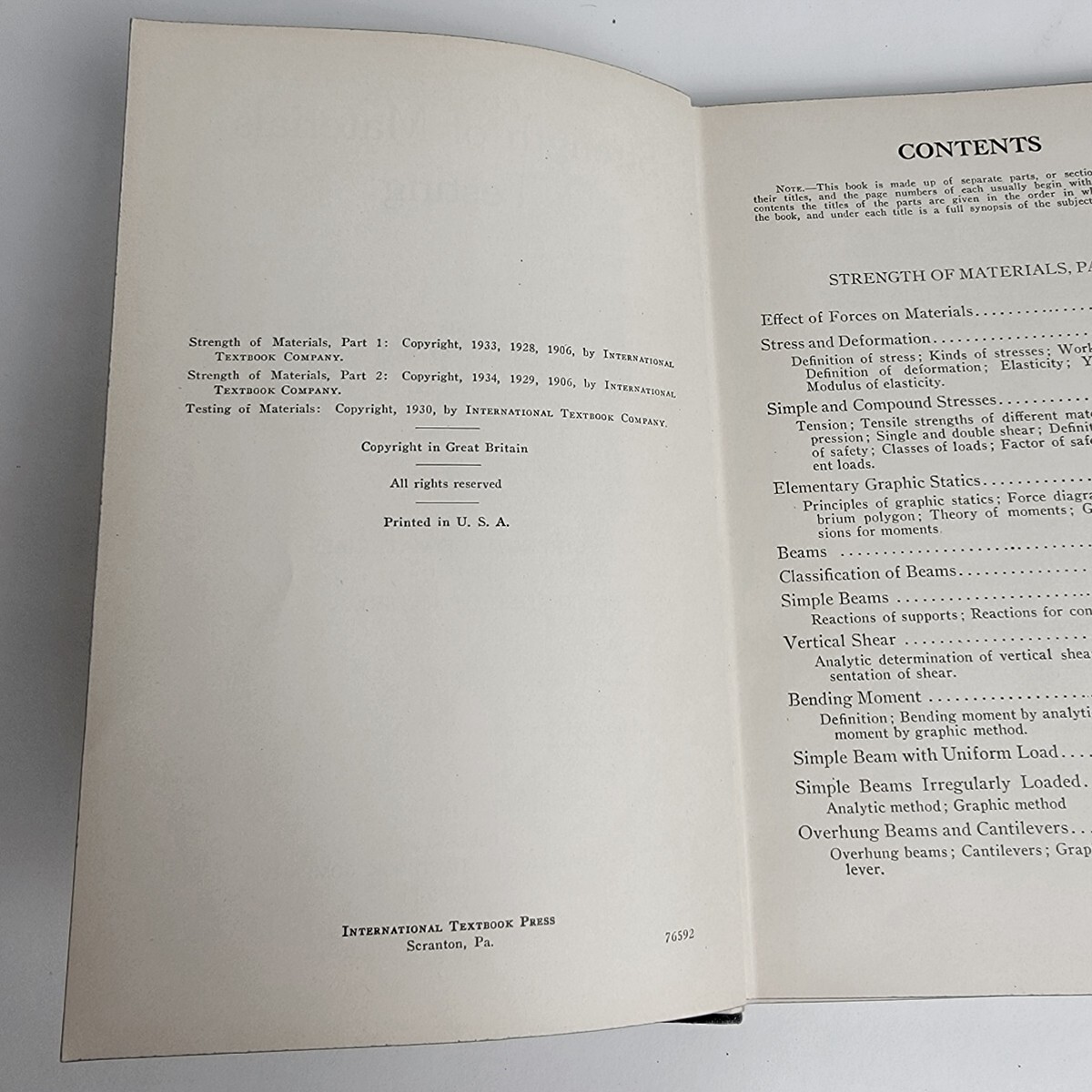Strength of Material Testing International Textbook Co. ICS Staff 223B
