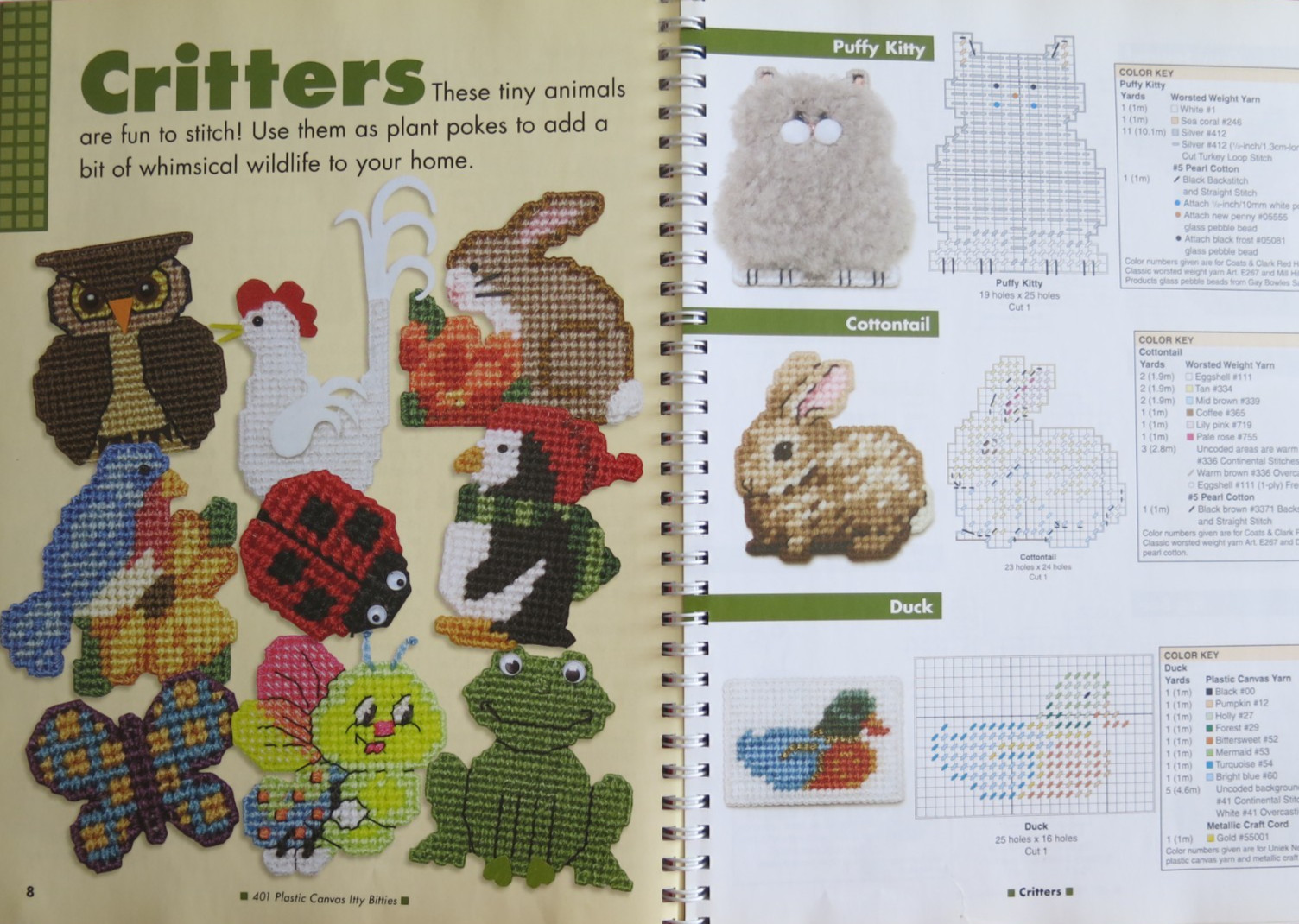 401 Plastic Canvas Itty Bitties Needlecraft Projects, Hardcover, 175 pages