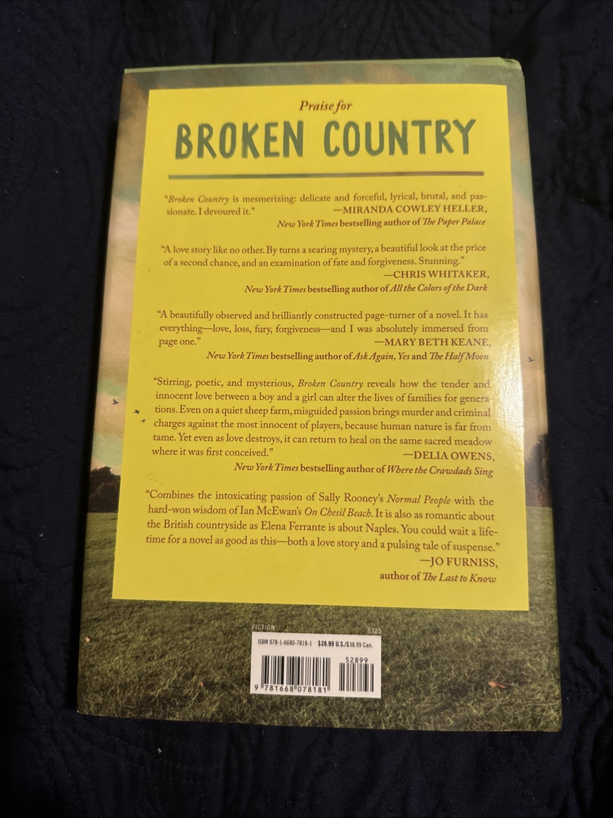 Broken Country Clare Leslie Hall Hardcover – Like New